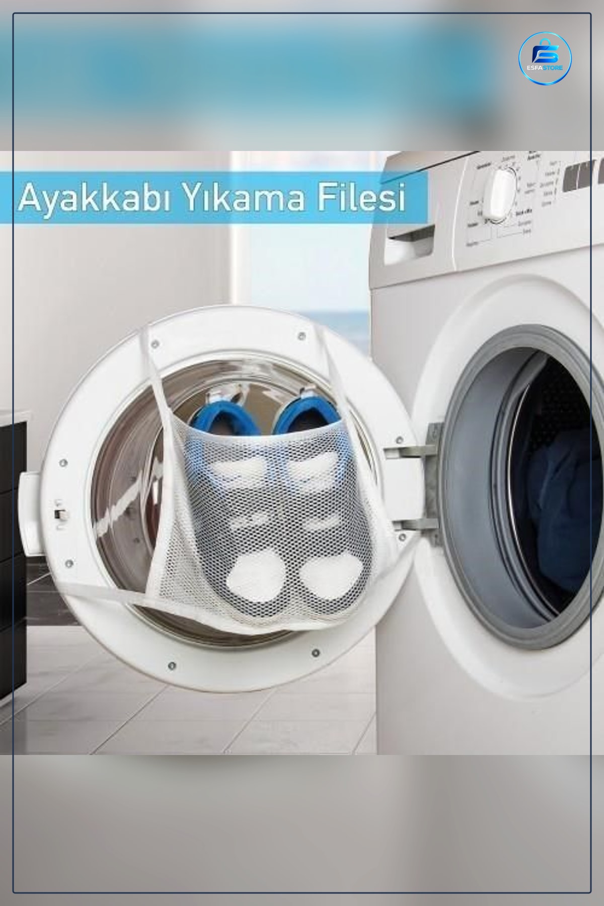 Ayakkabı Yıkama Filesi Kapağa Bağlamalı 30 cm x 20 Makine İçi Çorap Hassas Çamaşır Koruyucu