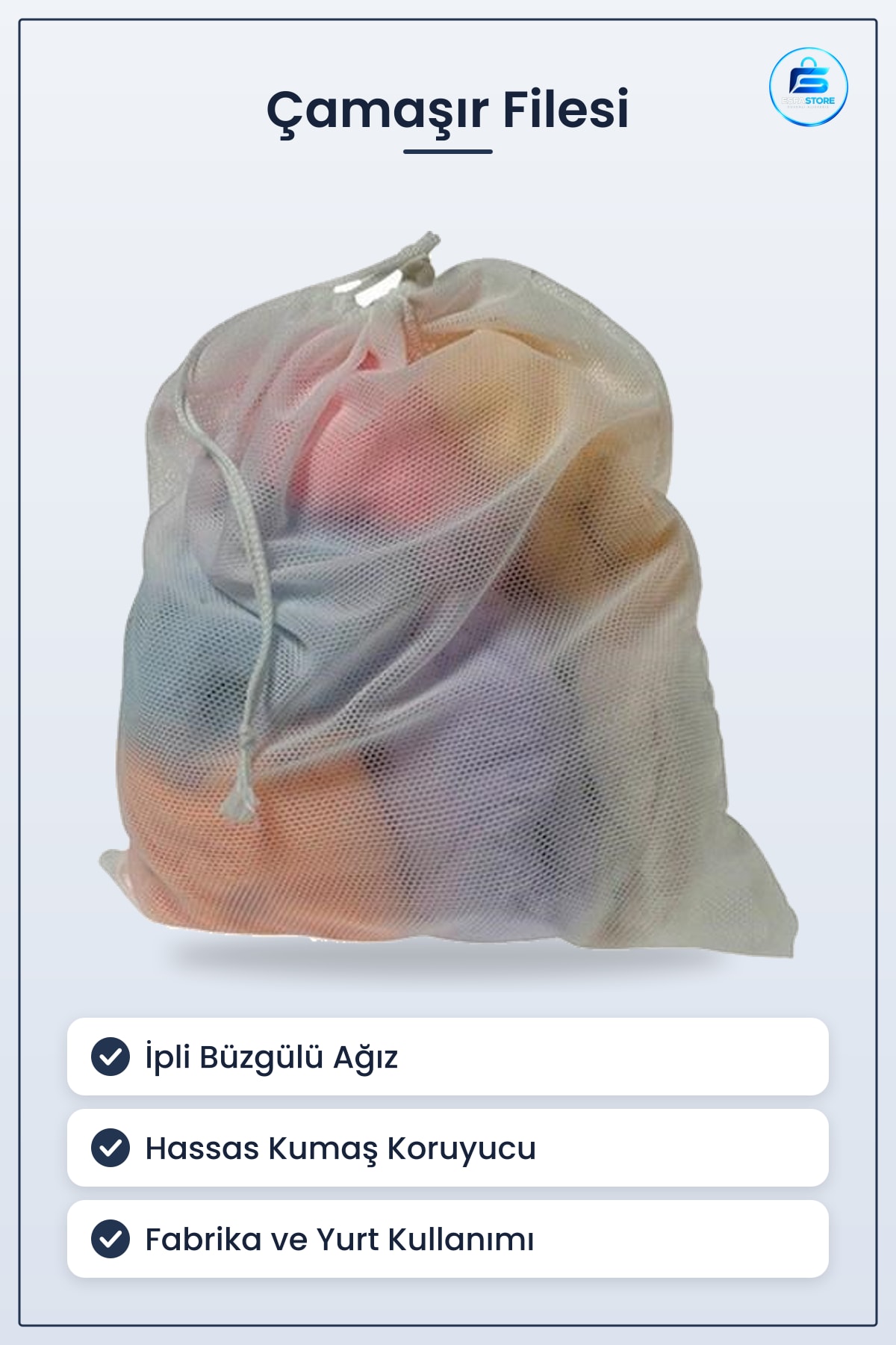 Çamaşır Yıkama Filesi Dayanıklı Kirli Torba Hassas Kumaş Koruyucu 35x45 cm Makine Aparatı