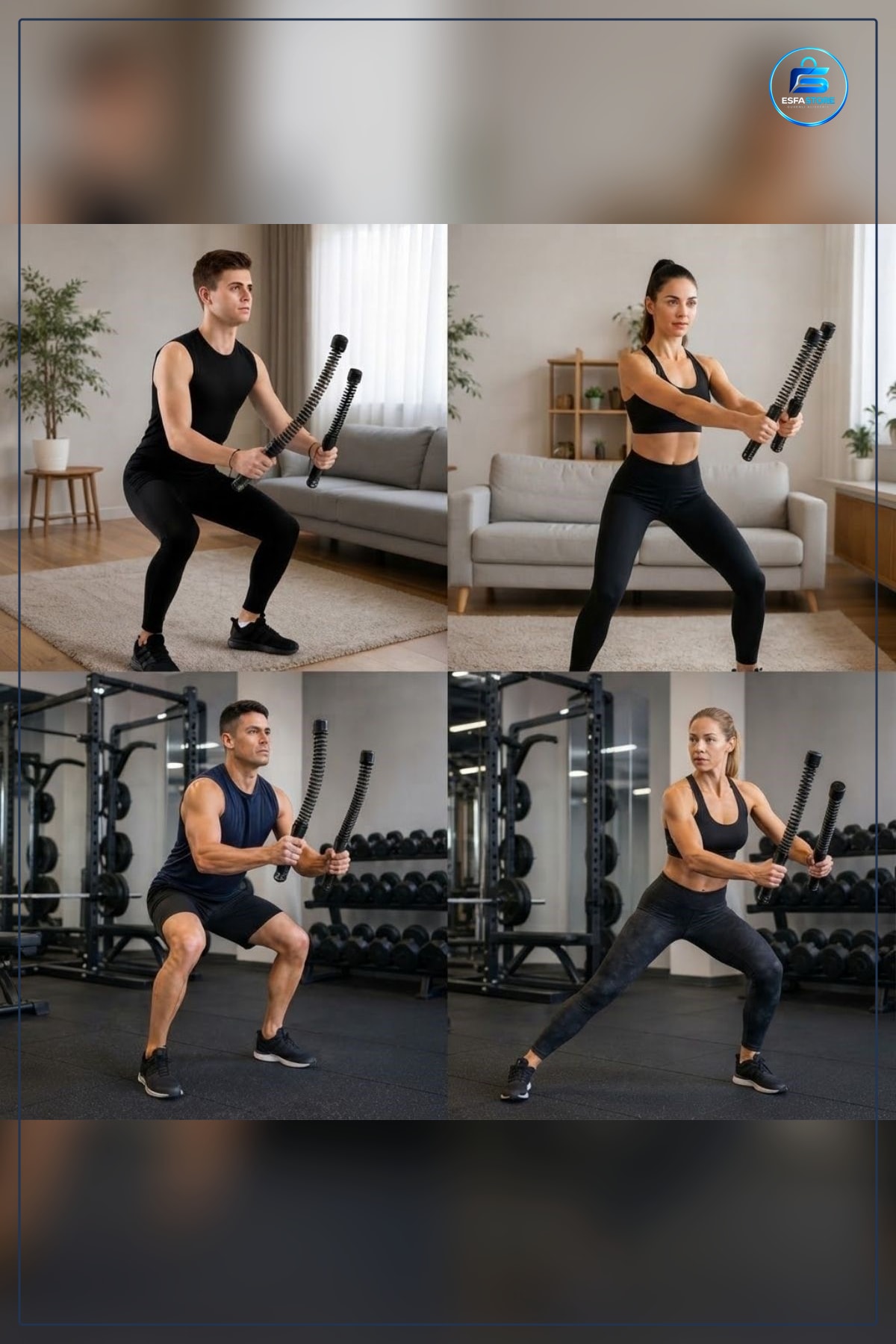 Battle Rope Titreşimli Egzersiz Çubuğu Yaylı Dalga Mekanizmalı Kol Omuz Göğüs Antrenman Aleti