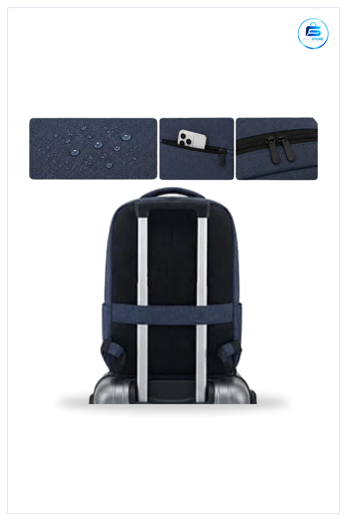 Laptop Sırt Çantası Korumalı İç Bölmeli Organizer Cepli USB Şarj Portlu Notebook Taşıma İş Okul