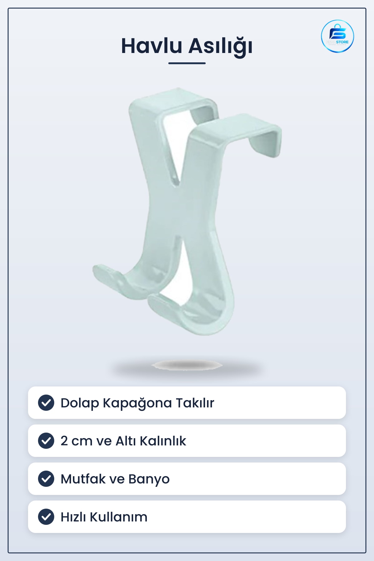 Dolap Kapağına Takılan Havlu Asklığı Mutfak Banyo Çekmece Üstü Askƒ±sƒ± Pratik Kullanışlı Aparat