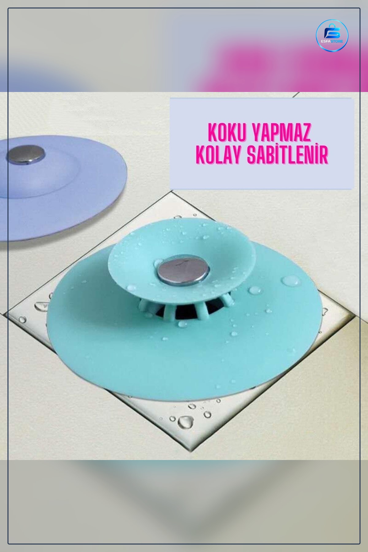 Silikon Lavabo Süzgeci Kaydırmaz Gider Tıpası Banyo Mutfak Evye Kokuya Karşı Pratik Kullanım