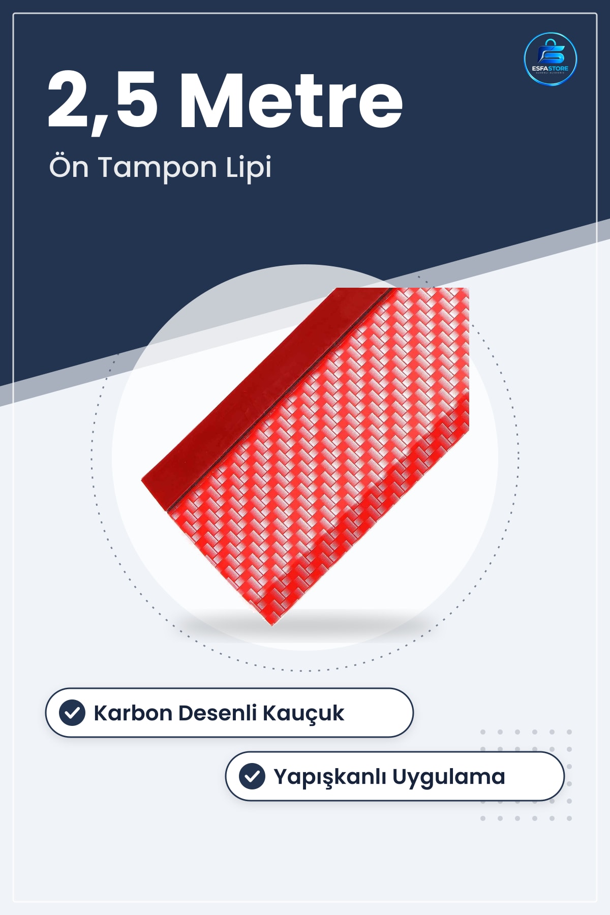 Ön Tampon Lip Karbon Desenli Kauçuk Şerit Koruyucu Araç Dış Aksesuar Dayanıklı Pratik Uygulama
