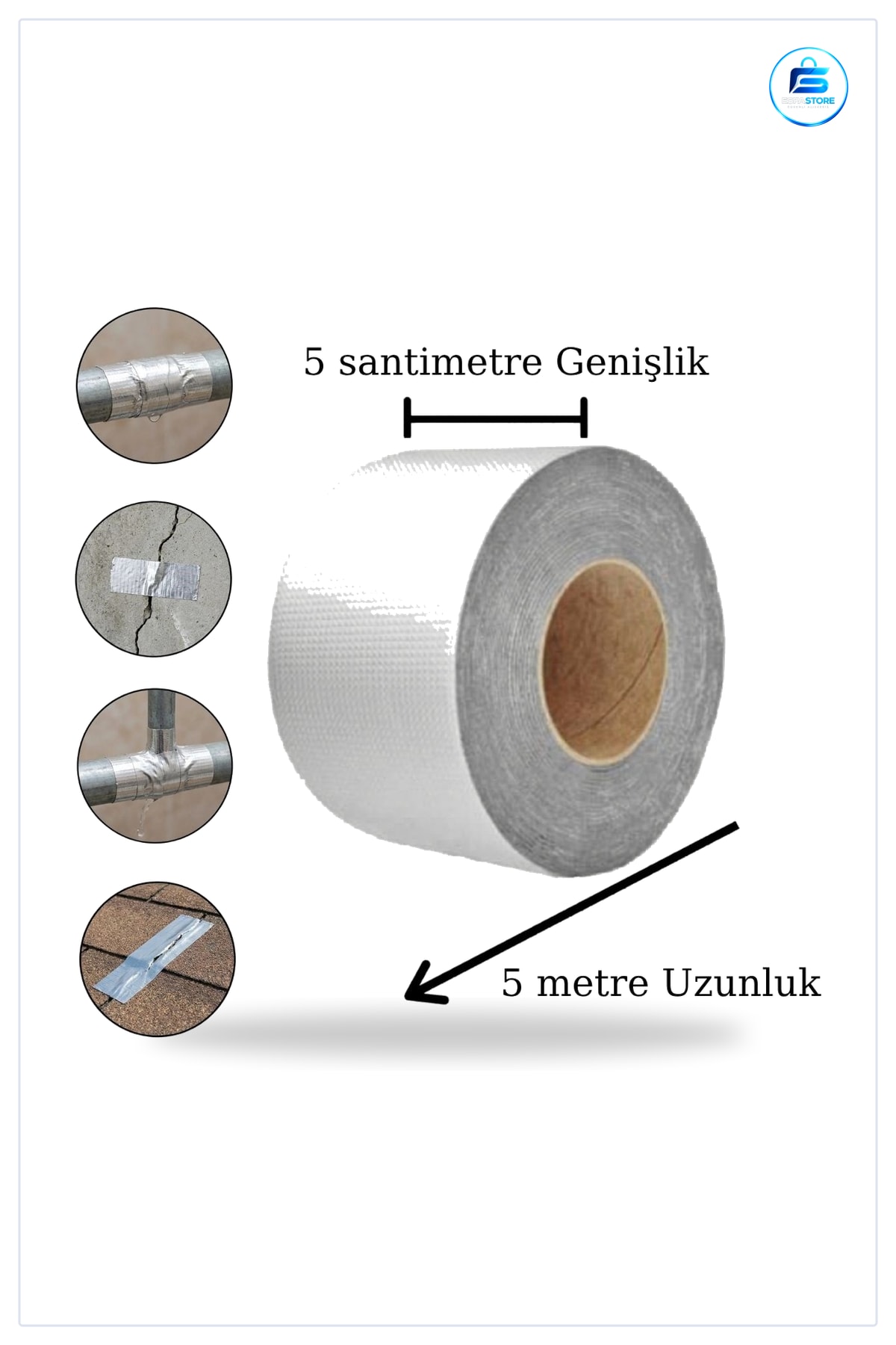 Su Geçirmez Butil Folyo Bant Çatı Boru Duvar Çatlak Onarıcı Yüksek Sıcaklığa Dayanıklı Pratik