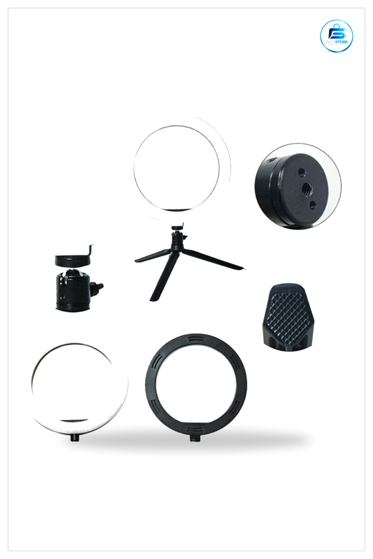 Selfie Halka Işık Tripod Led Telefon Tutuculu Video Fotoğraf Stüdyo Aydınlatma Pratik Kullanışlı