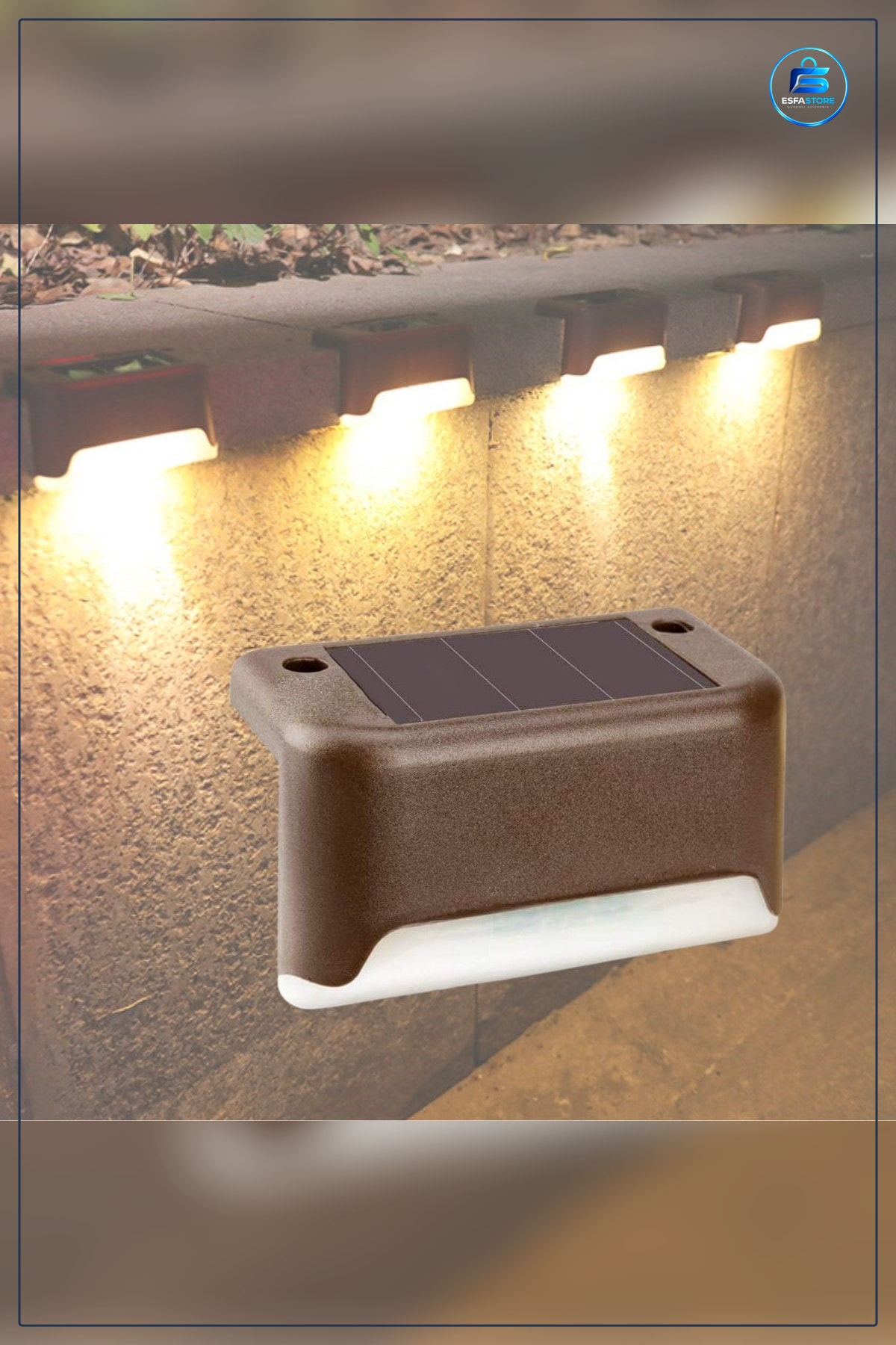 Solar Köşebent Merdiven Lambası Su Geçirmez Dış Mekan Bahçe Yolu Led Aydınlatma Dayanıklı Pratik