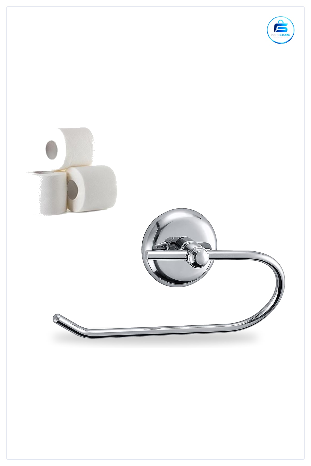 Tuvalet Kağıt Tutacağı Metal Gümüş Renkli Açık Kağıtlık Wc Aparatı Banyo Duvar Tipi Tutucu