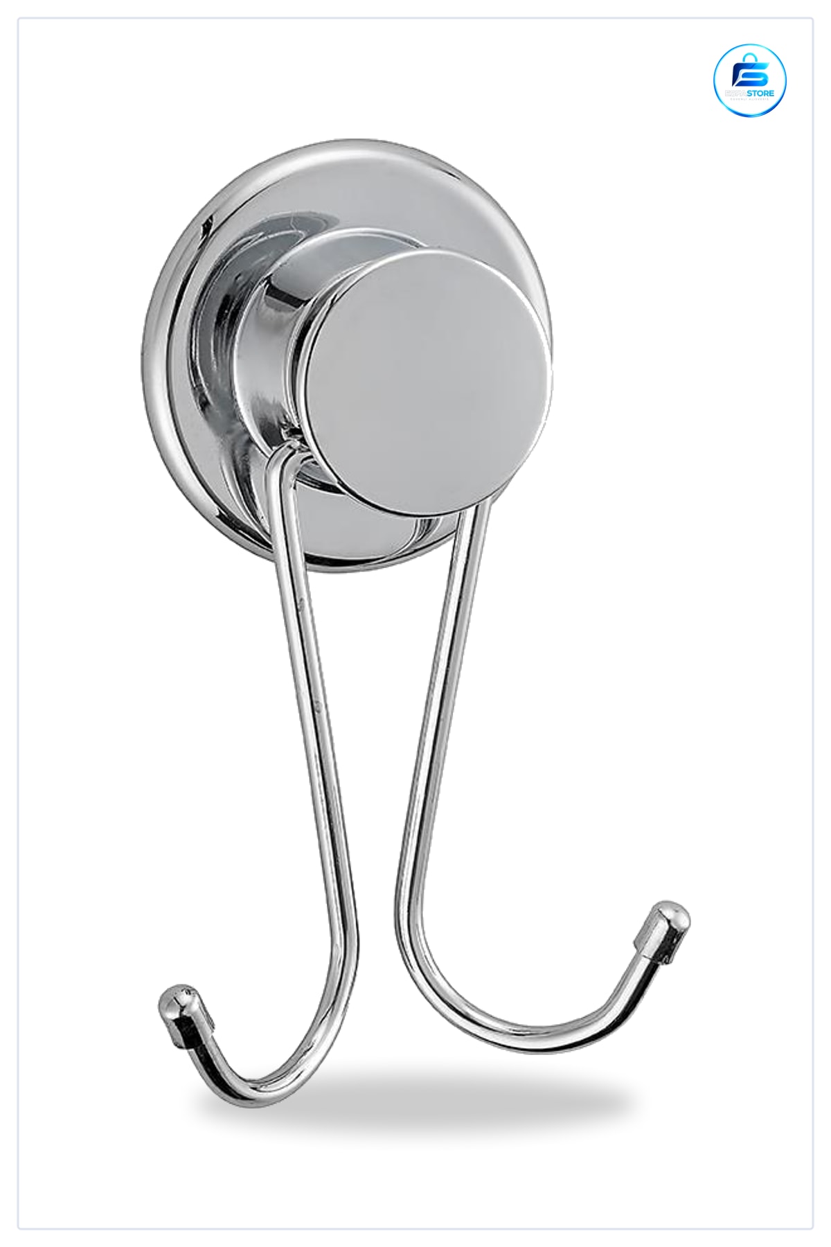 2 Kancalı Yapışkanlı Asklık Krom Duvar Askusı Mutfak Banyo Paslanmaz 0,57cm x 0,3cm 0,47cm