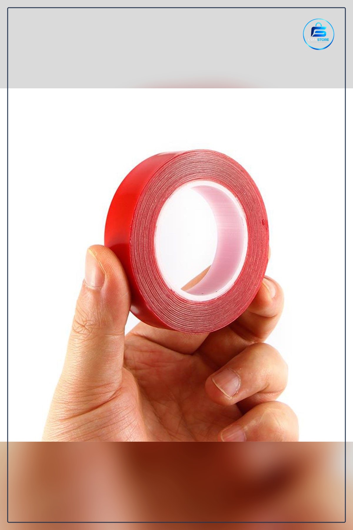 Çift Taraflı Yapışkanlı Silikon Bant 2 Metre Pratik Yapıştırma Bandı Çap 6 cm Yüzey İçin