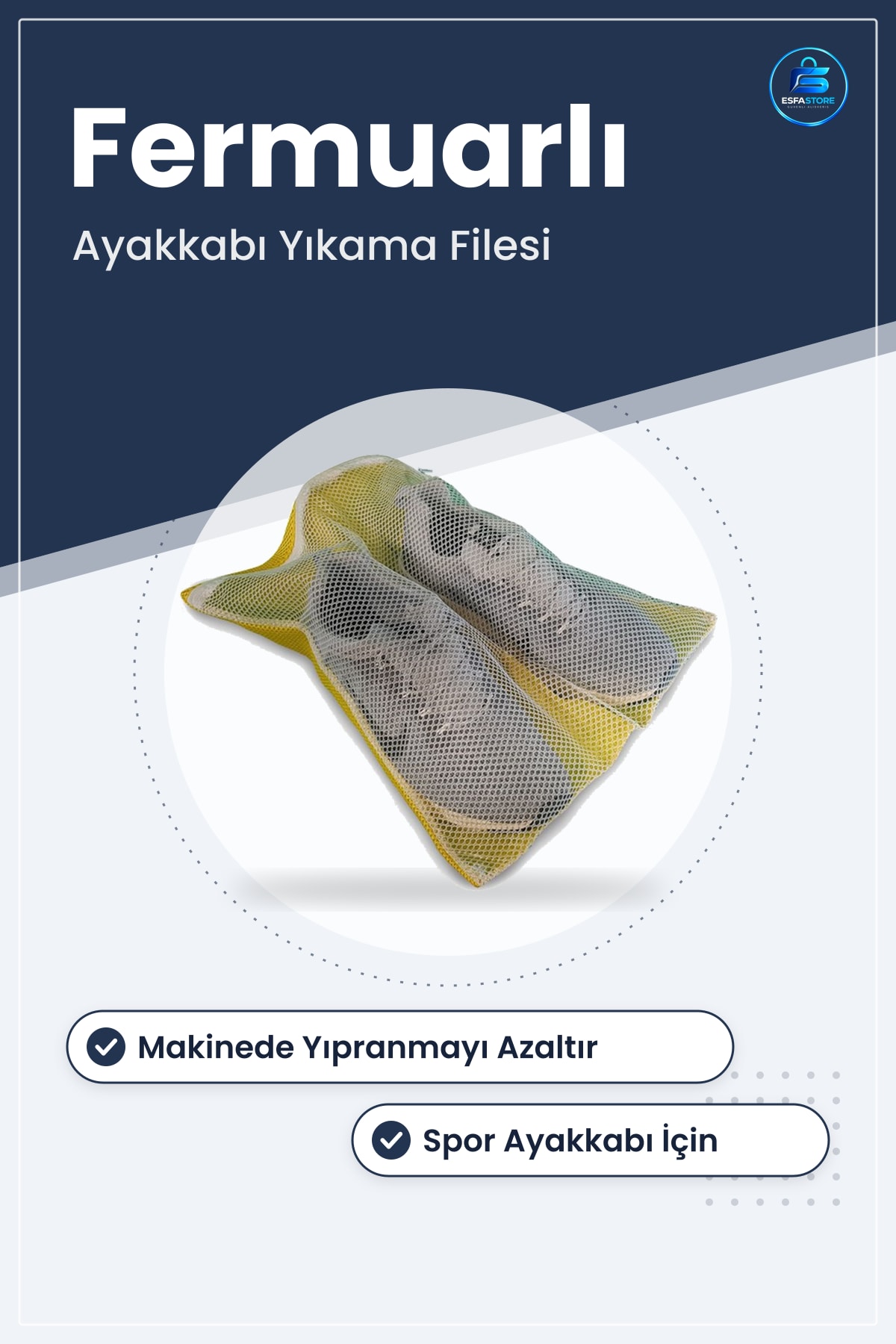 Ayakkabı Yıkama Filesi Fermuarlı Çamaşır Makinesi İçin Spor Torbası Yıpranmayı Önleyici