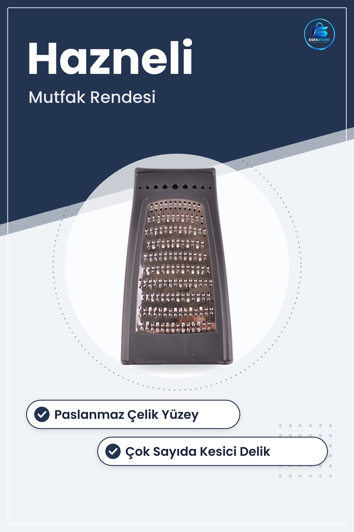 Mutfak Rendesi Paslanmaz Çelik Saklama Hazneli Pratik Kullanışlı Dayanıklı Hediyelik Sebze Lüx