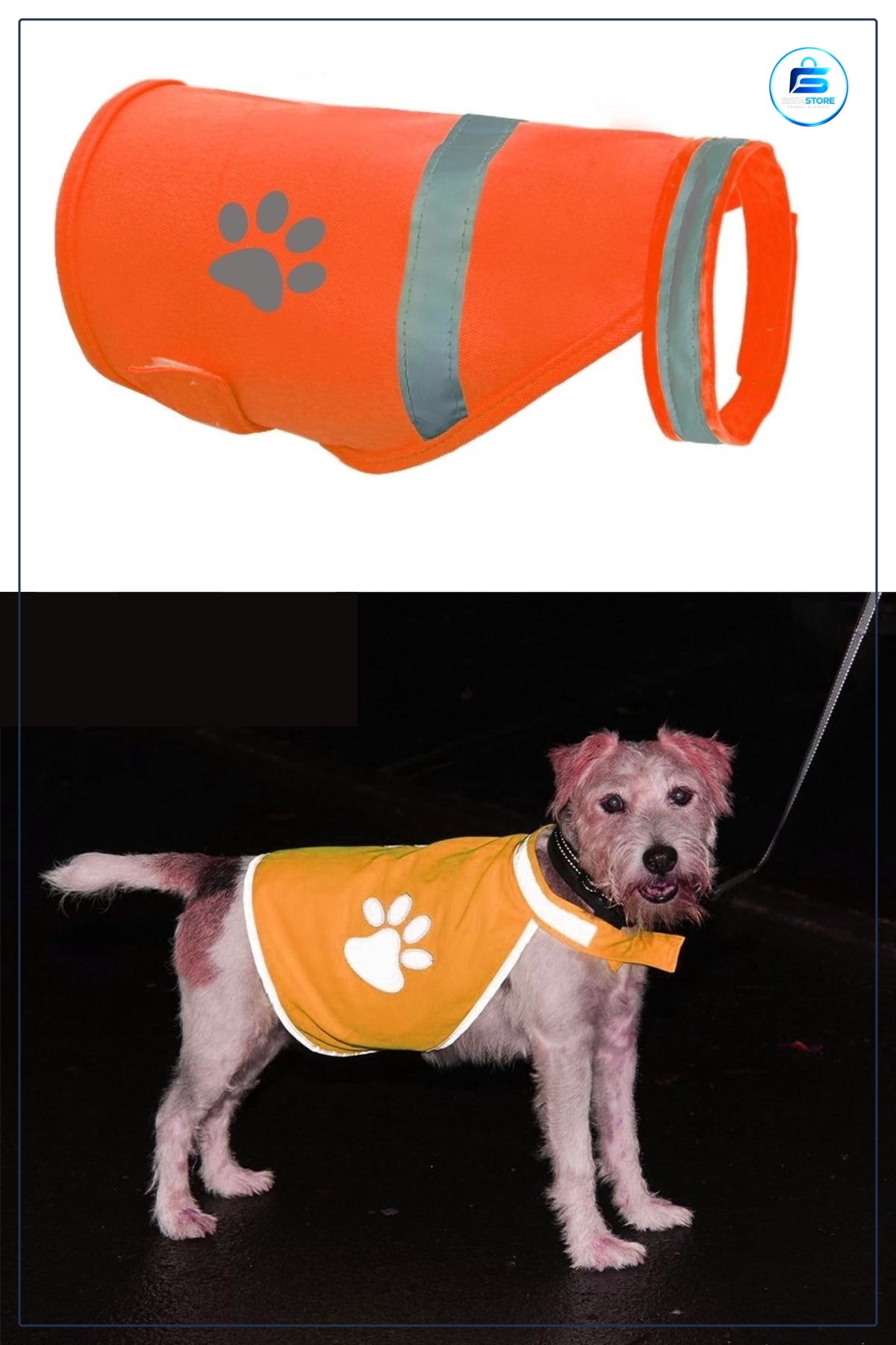 Köpek Yeleği Gece Görüşlü Reflektörlü Islanmaz Kumaşlı Cırt Cırtlı Evcil Hayvan Güvenlik Aksesuarı
