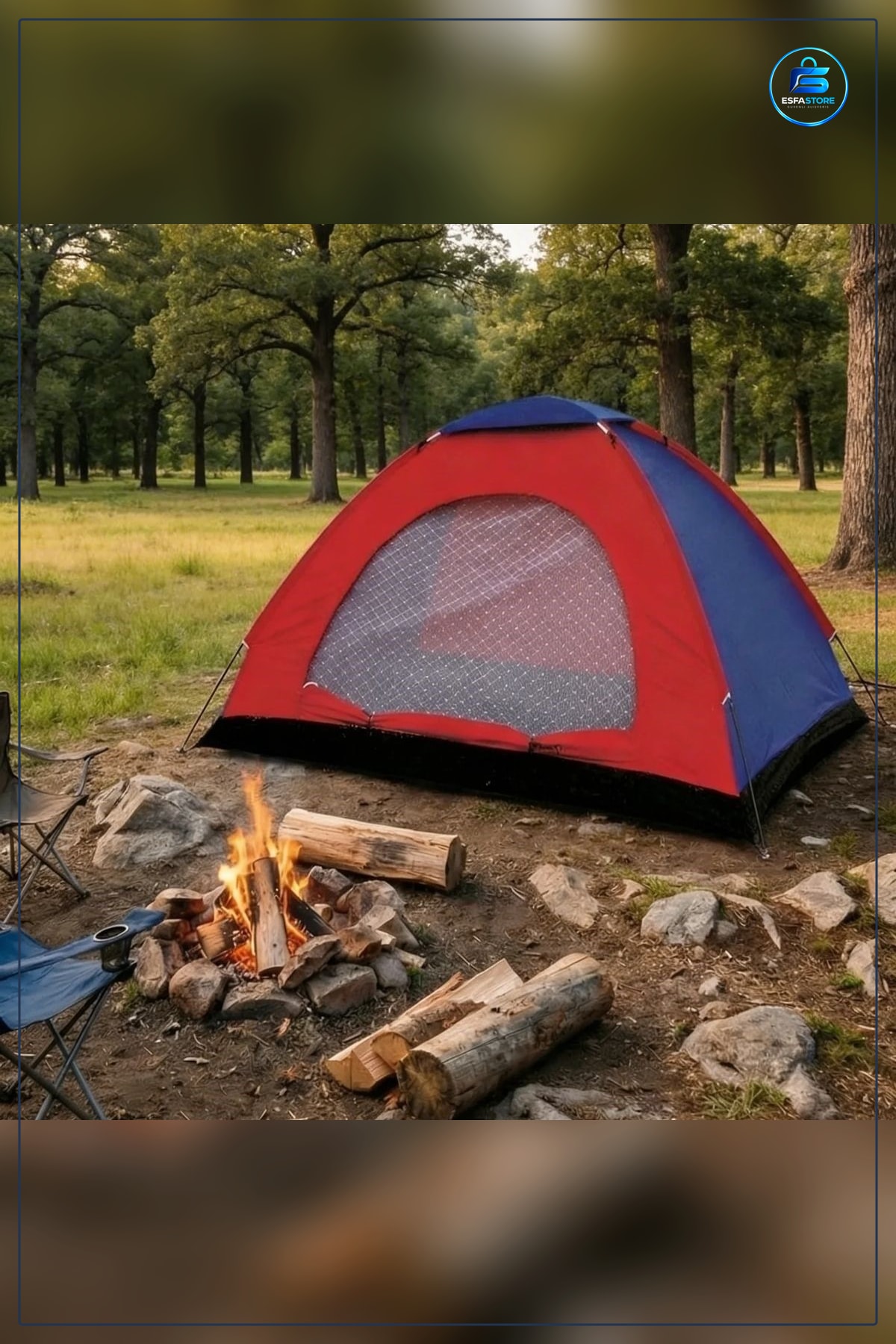 Manuel Kurulum Geniş Aile Tipi Kamp Çadırı Doğa Piknik Outdoor Kullanıma Uygun Dayanıklı