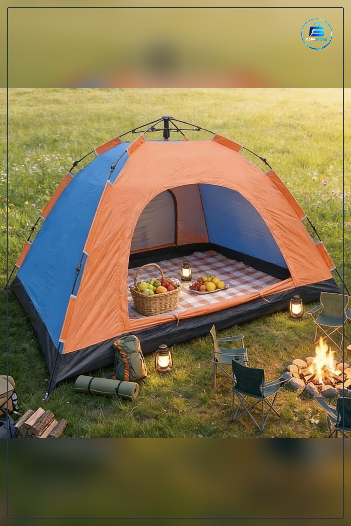 Otomatik Kurulumlu Kamp Çadırı Suya Dayanıklı Geniş Aile Modeli Piknik ve Doğa İçin Kalabalık