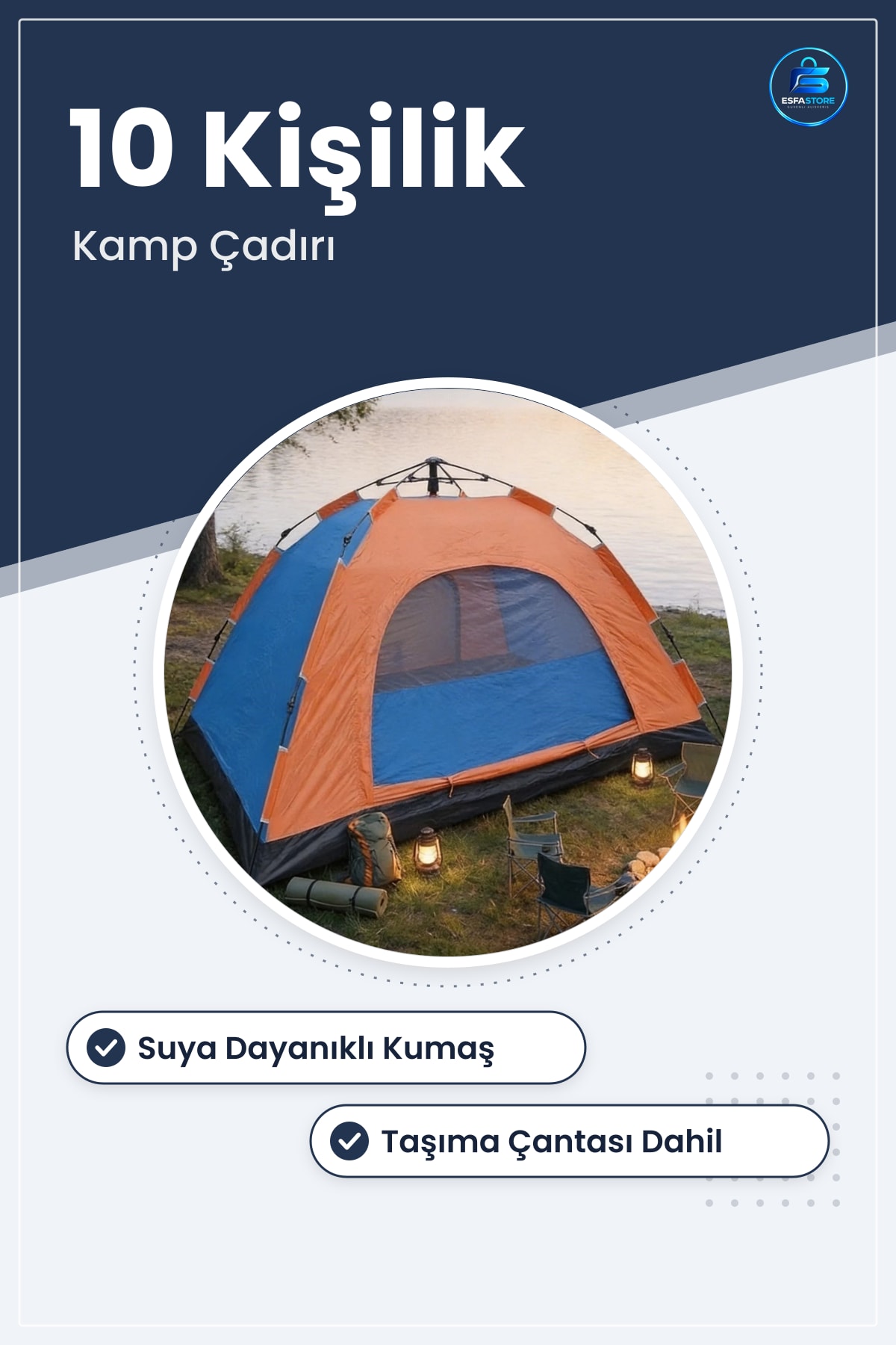 Otomatik Kurulumlu Kamp Çadırı Suya Dayanıklı Geniş Aile Modeli Piknik ve Doğa İçin Kalabalık