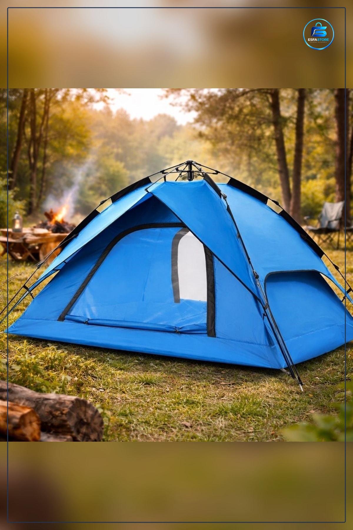 Otomatik Kamp Çadırı Çift Katmanlı Suya Dayanıklı Hızlı Kurulumlu Outdoor Aile Doğa Pratik