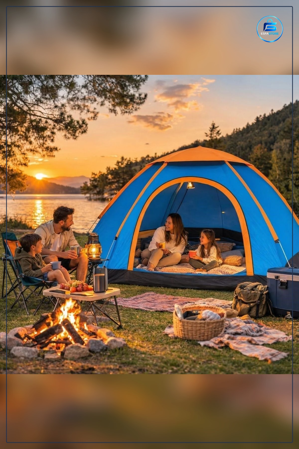 Yarı Otomatik Kurulum Kamp Çadırı Suya Dayanıklı Taşıma Çantalı Outdoor Aile Piknik Plaj Doğa
