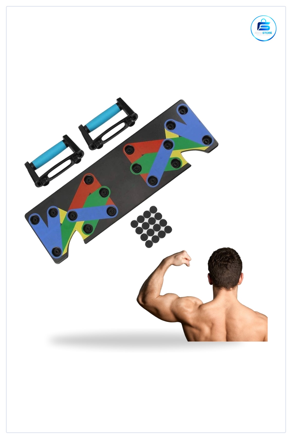 Katlanabilir Çok Fonksiyonlu Şınav Tahtası Platformu Fitness Spor Kondisyon Sağlama Aleti Pratik