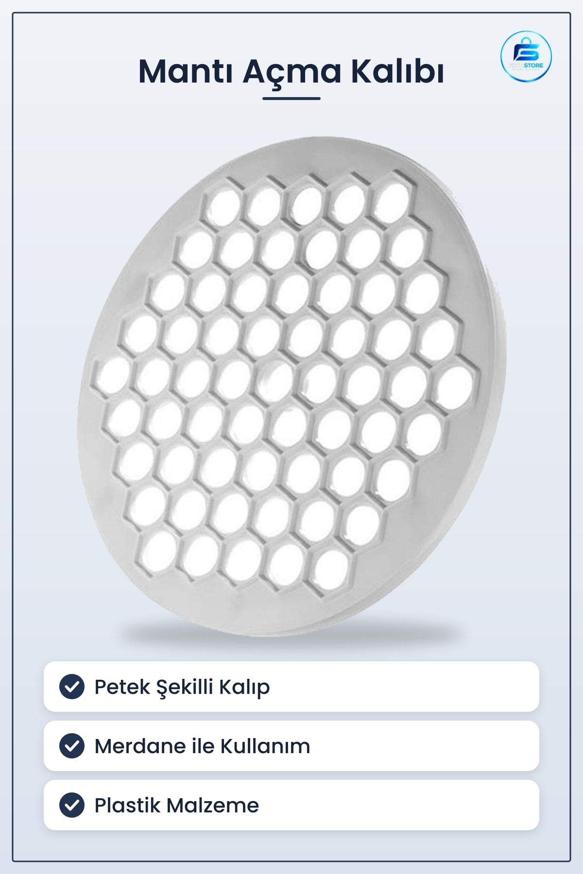 Mantı Açma Kalıbı Petek Şekilli Pratik Mantımatik Hamur Kesici Kayseri Mantısı Yapma Aleti