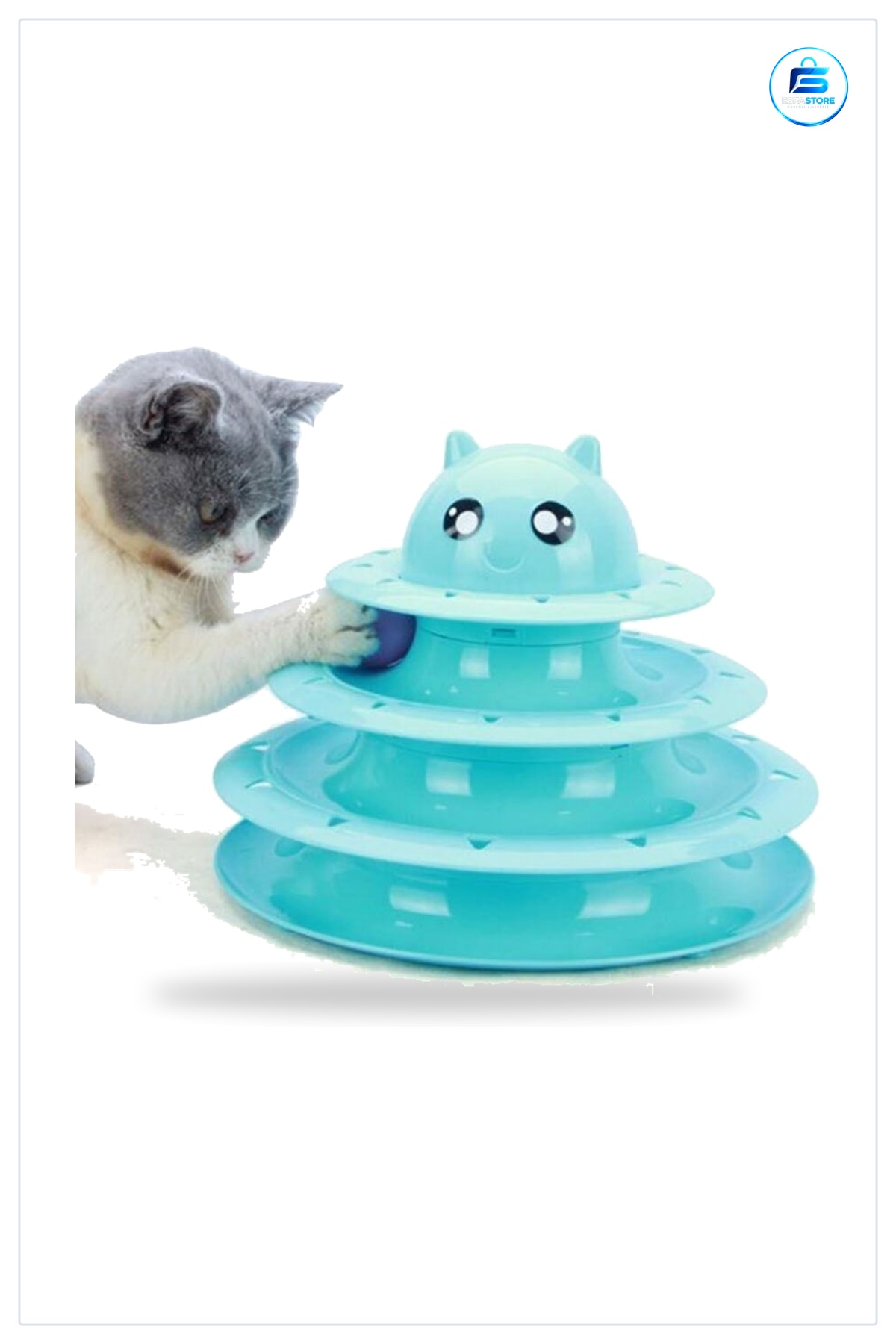 Kedi Oyuncağı Üç Katlı Top Yakalama Kulesi Eğlenceli Oyun Seti Kullanışlı Pratik Hediyelik