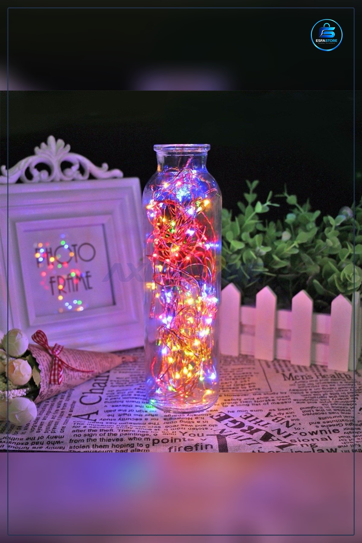 Pilli Peri Led Işık 3 Metre RGB Ledli Dekoratif Sabit ve Çakar Modlu Ortam Aydınlatması