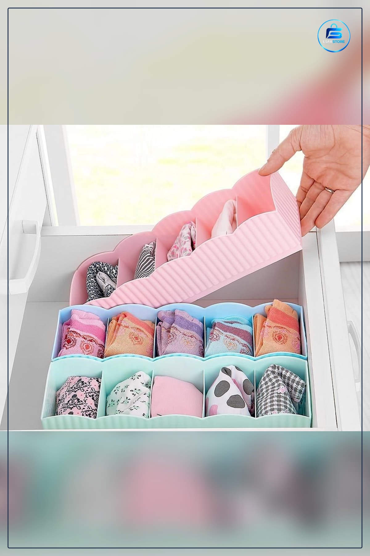 Çekmece İçi Düzenleyici Organizer 5 Bölmeli 27x8x7 cm Çorap Kravat Makyaj Saklama Aparatı