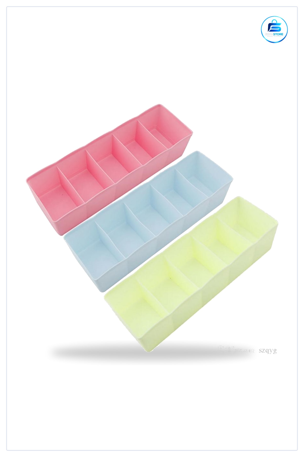Çekmece İçi Düzenleyici Organizer 5 Bölmeli 27x8x7 cm Çorap Kravat Makyaj Saklama Aparatı