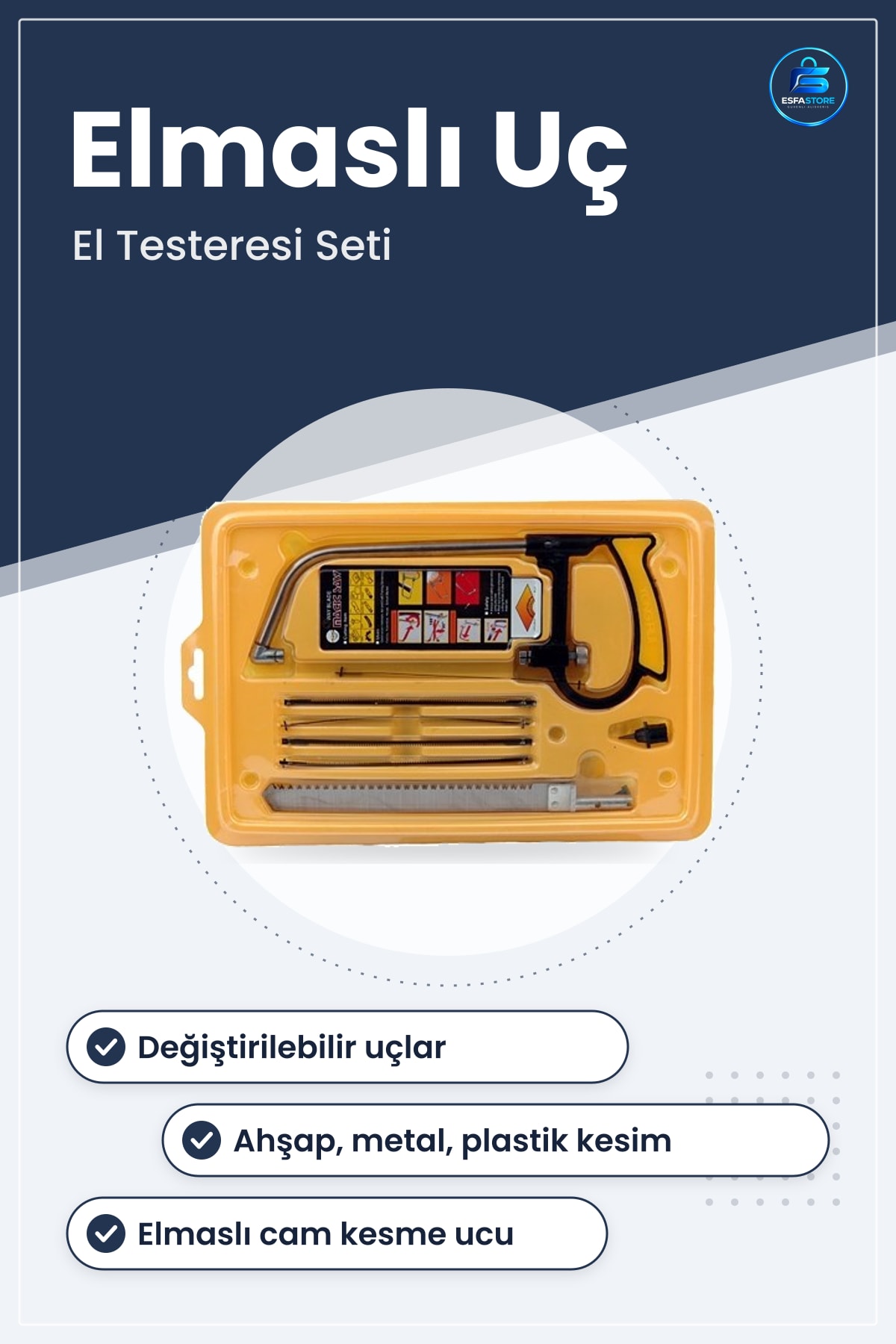 Sihirli El Testeresi Elmaslı Cam Kesme Ucu Ahşap Metal Fayans Kesici Dayanıklı Kullanışlı Pratik