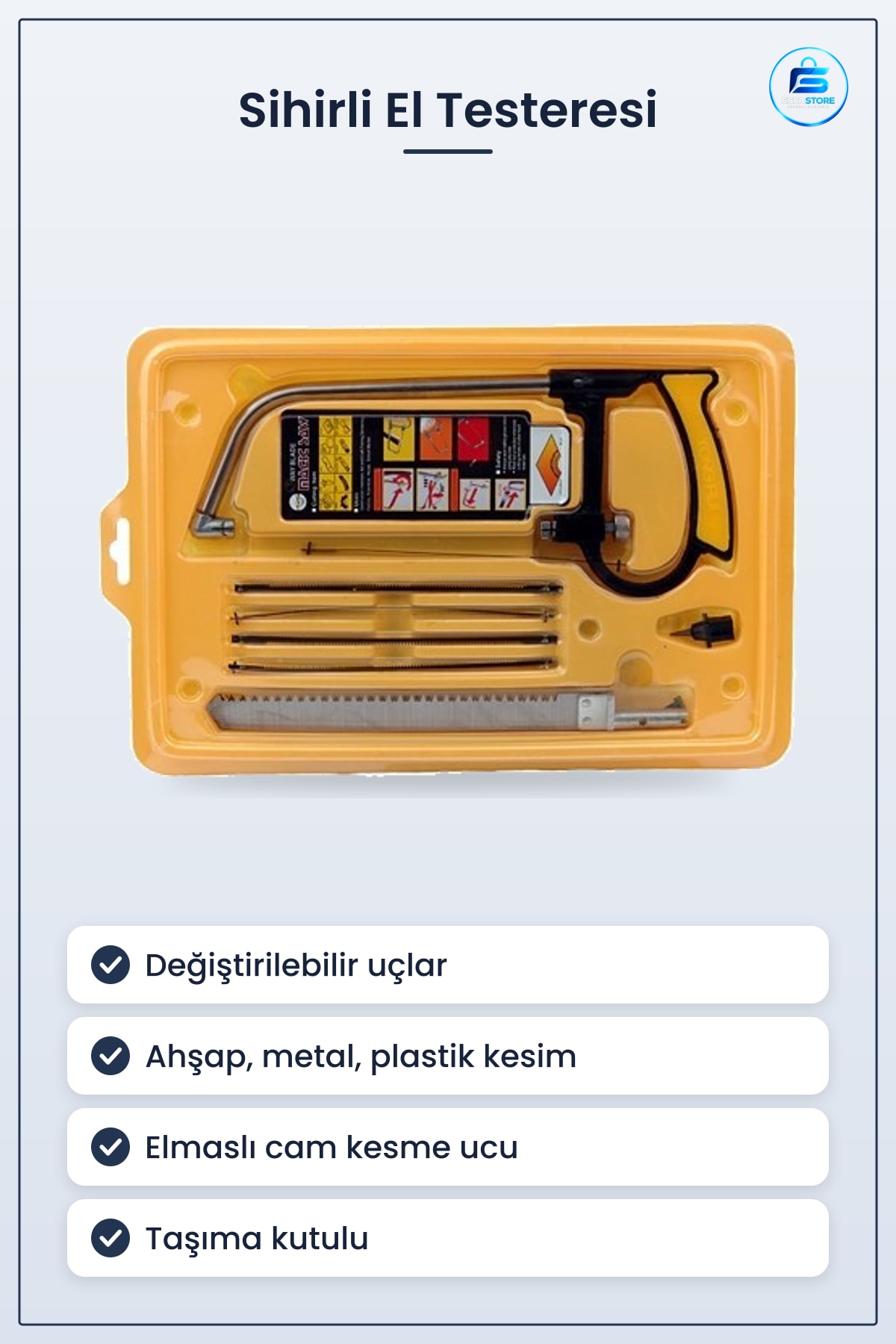 Sihirli El Testeresi Elmaslı Cam Kesme Ucu Ahşap Metal Fayans Kesici Dayanıklı Kullanışlı Pratik
