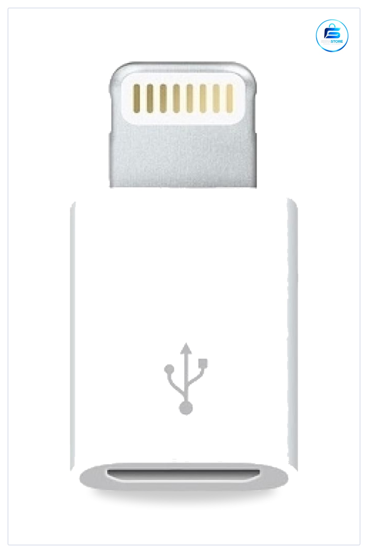 Micro USB Lightning Dönüştürücü Adaptör iPhone iPad OTG Aparatı Beyaz Plastik Şarj Çevirici