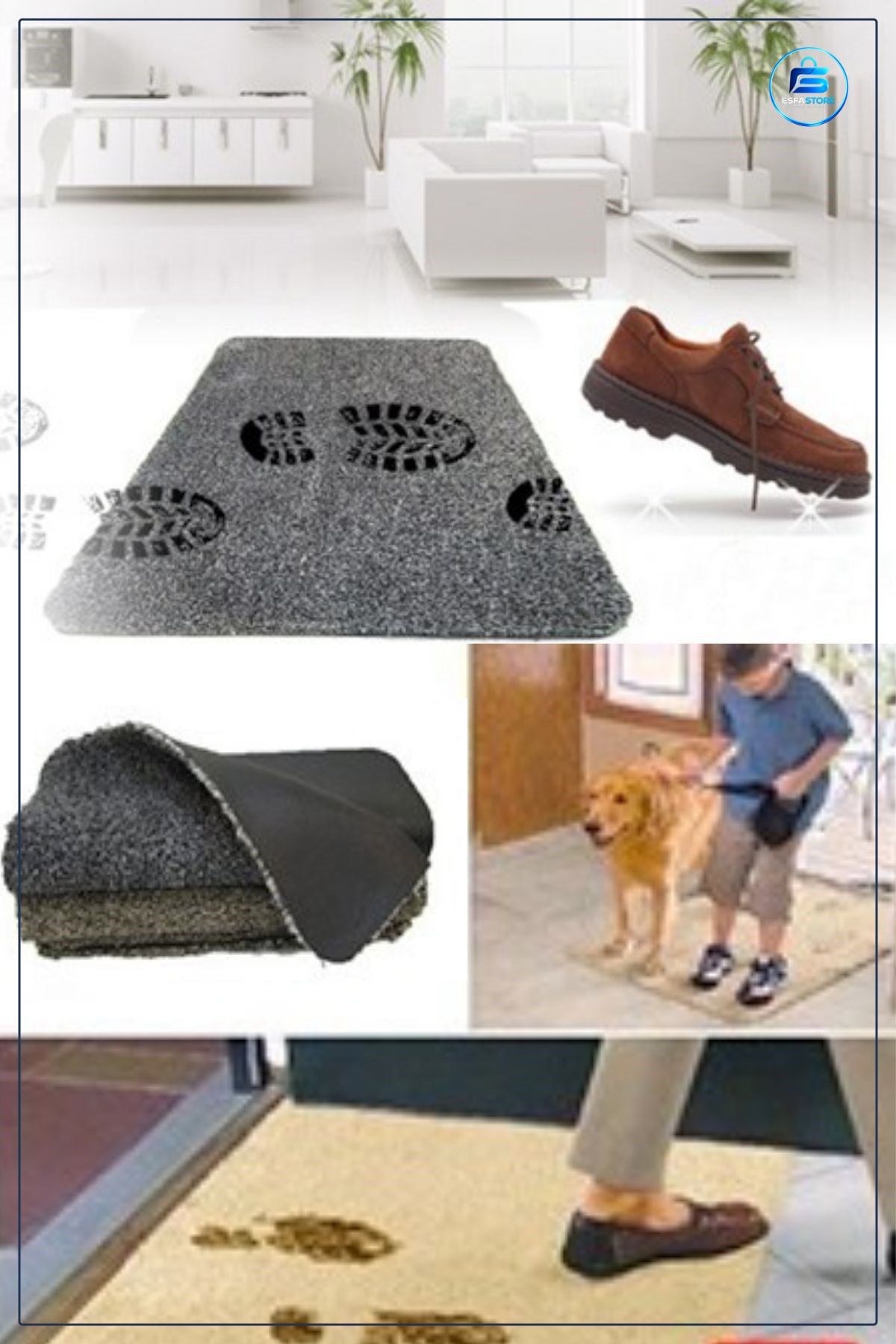 Çamaşır Makinesinde Yıkanabilir Mikrofiber Paspas Kaymaz Tabanlı Kir Tutucu Kapı Önü Pratik