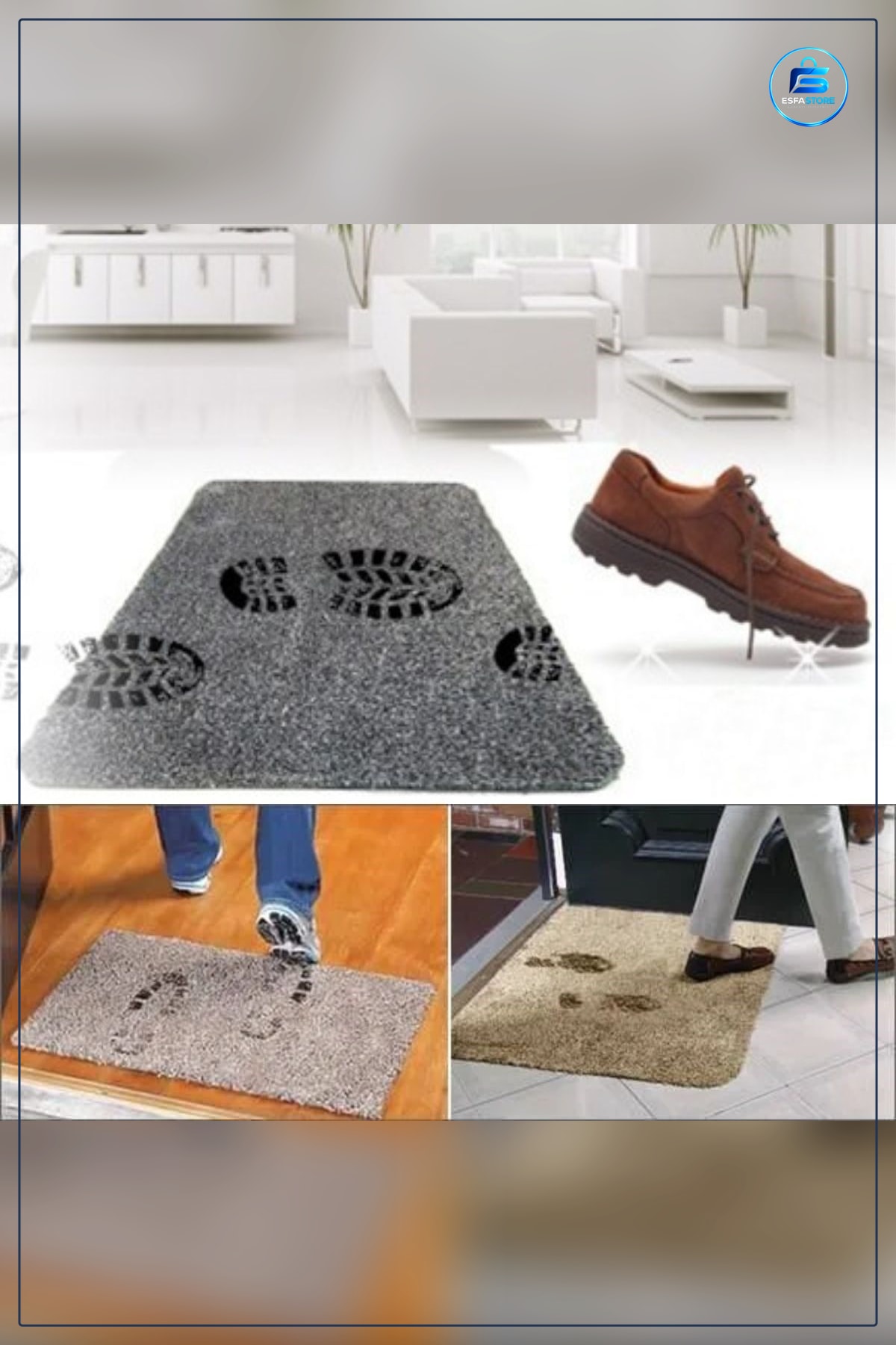 Çamaşır Makinesinde Yıkanabilir Mikrofiber Paspas Kaymaz Tabanlı Kir Tutucu Kapı Önü Pratik