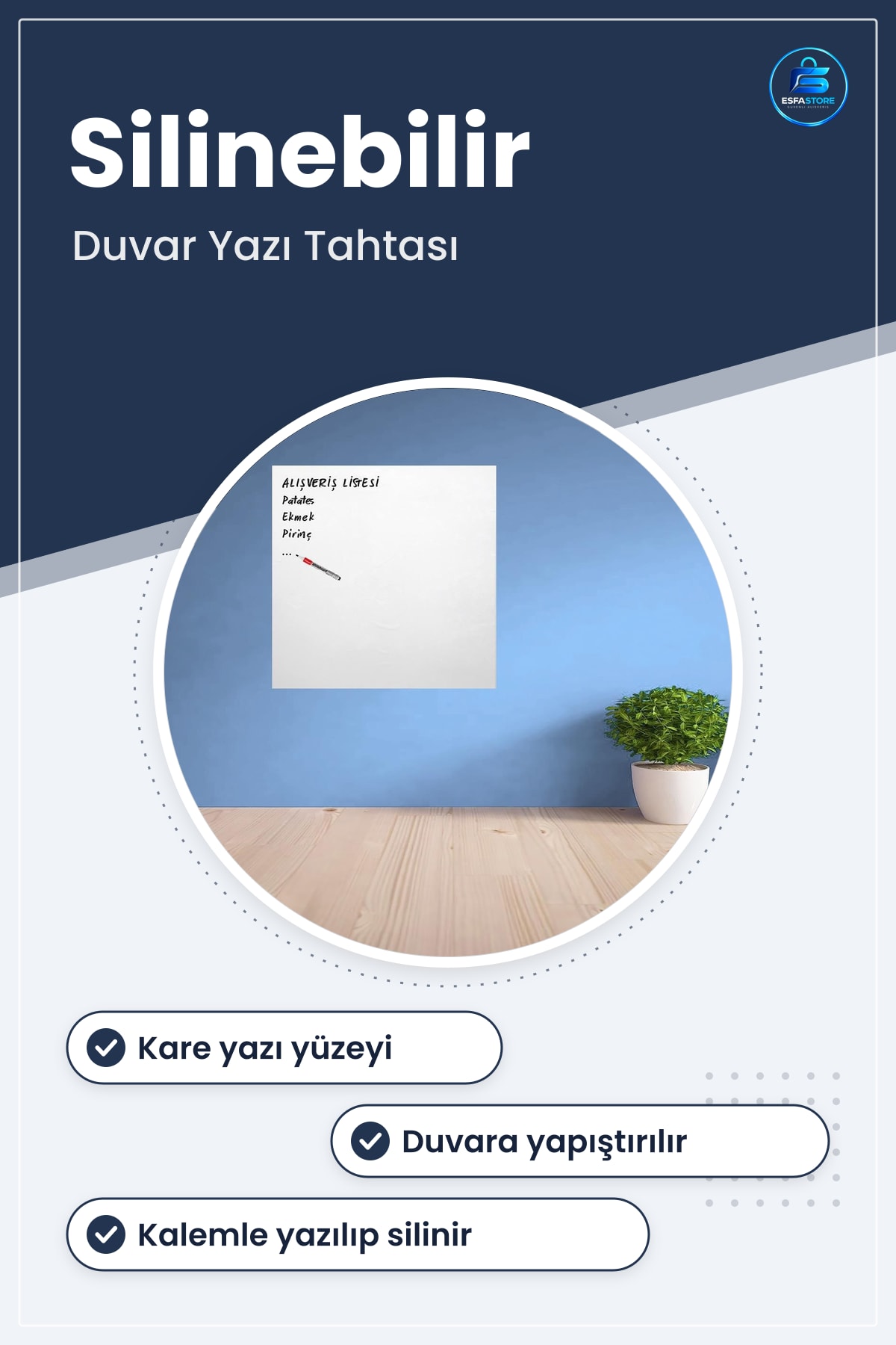 Ders Çalışma Yazı Tahtası Duvar Stickerı Manyetik Mıknatıslı Yüzey Kullanışlı Ev Ofis Kullanımı