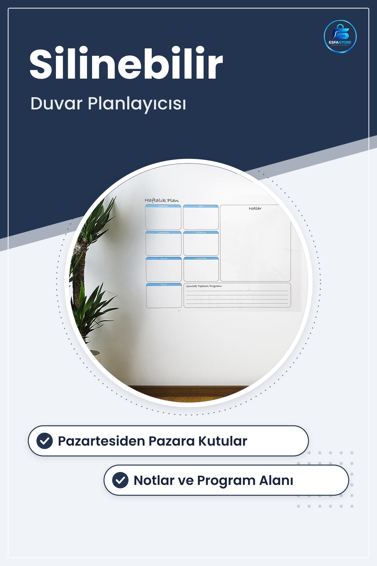 Haftalık Planlayıcı Manyetik Duvar Takvimi Silinebilir Yazı Tahtası Ders Çalışma İş Planı Ajanda