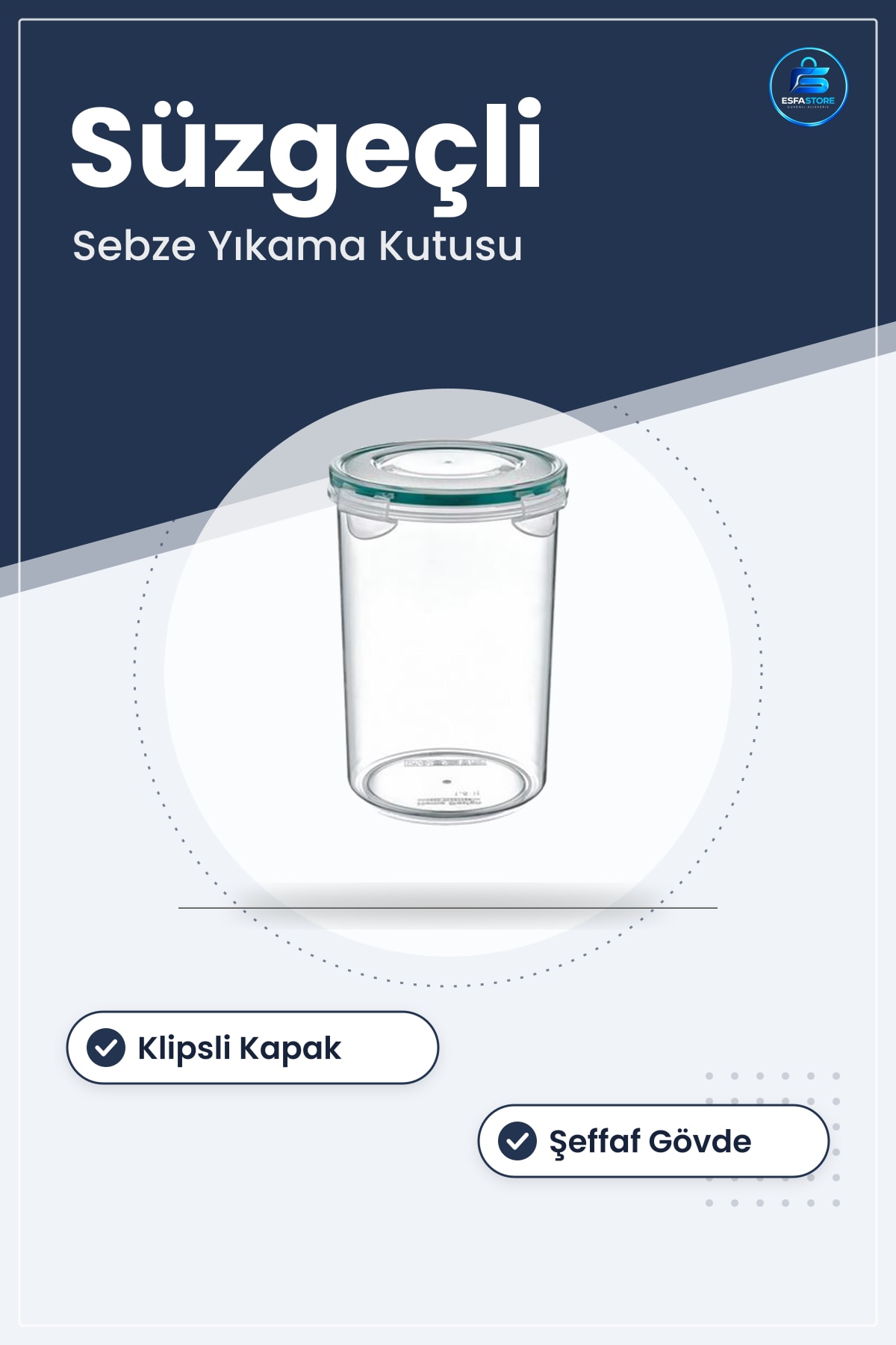 Zeytin Turşu Sebze Yıkama Kutusu Klipsli Kapaklı Süzgeçli Saklama Kabı Mutfak İçin Pratik Kullanışlı