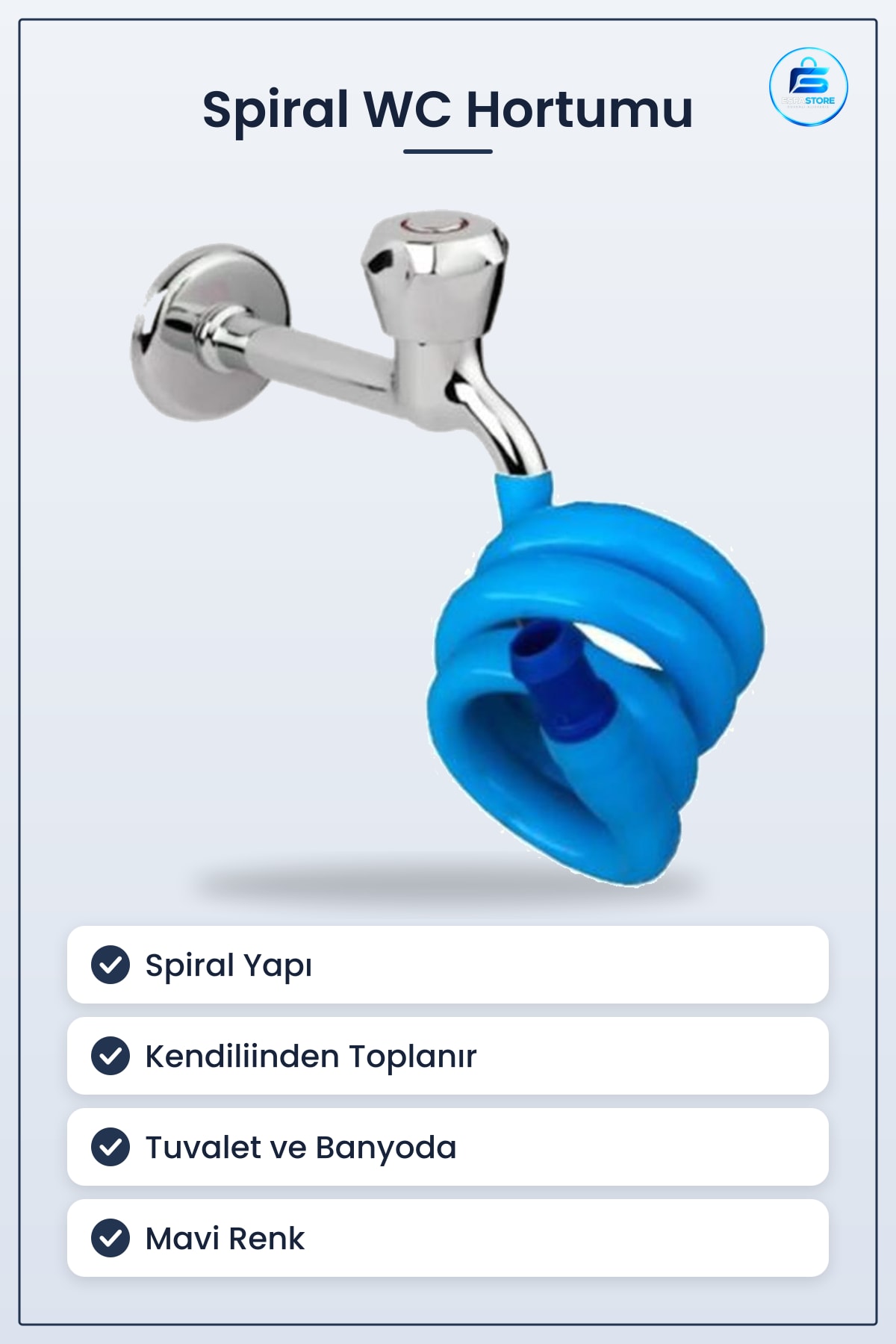 Hijyenik Kendiliğinden Toplanabilen Spiral WC Tuvalet Hortumu Pratik Taharet Musluğu