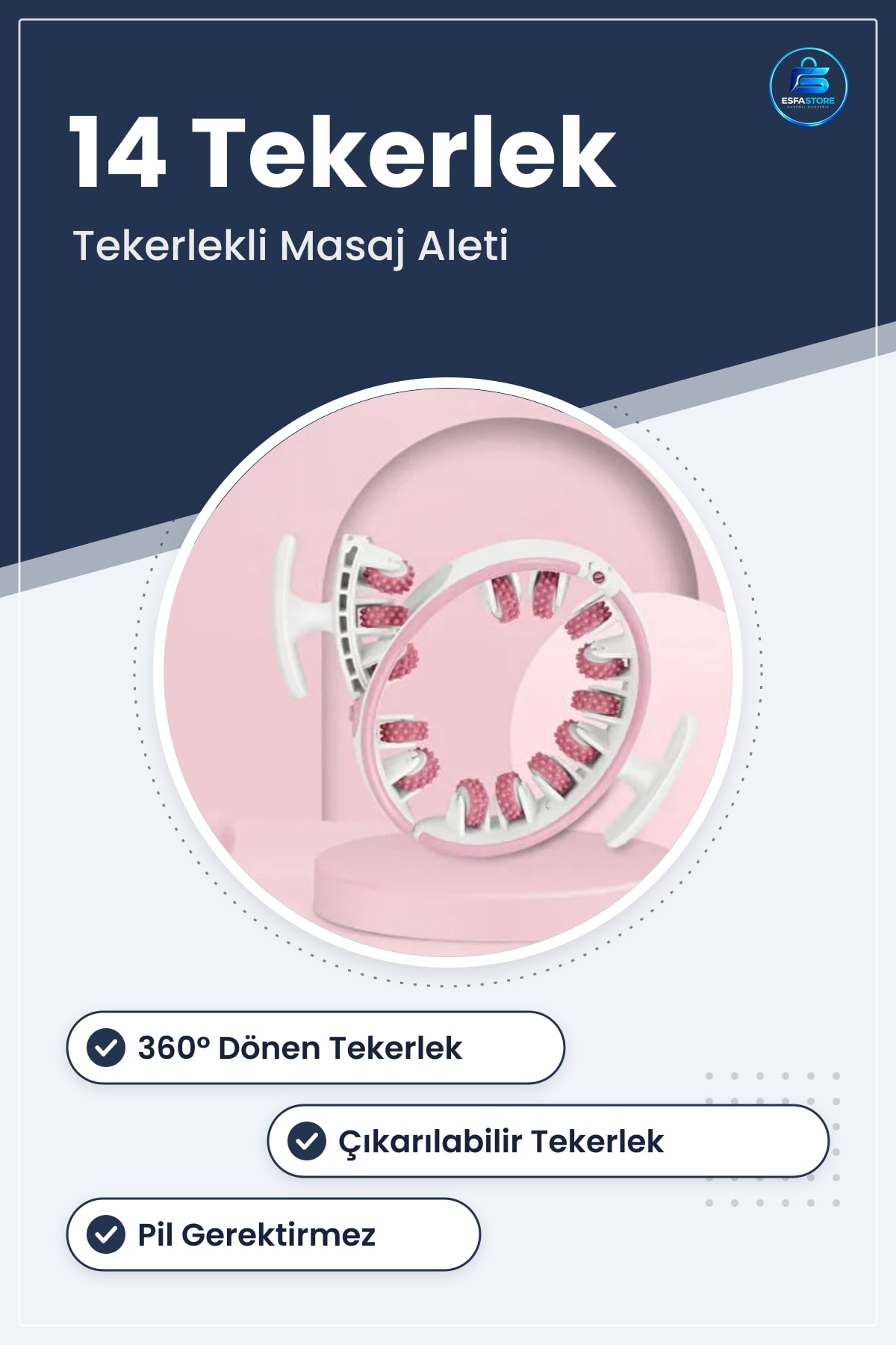 Selülit Karşıtı Tekerlekli Masaj Aleti Bacak Kol ve Karın İçin Sıkılaştırıcı Rulo Pratik Hediyelik