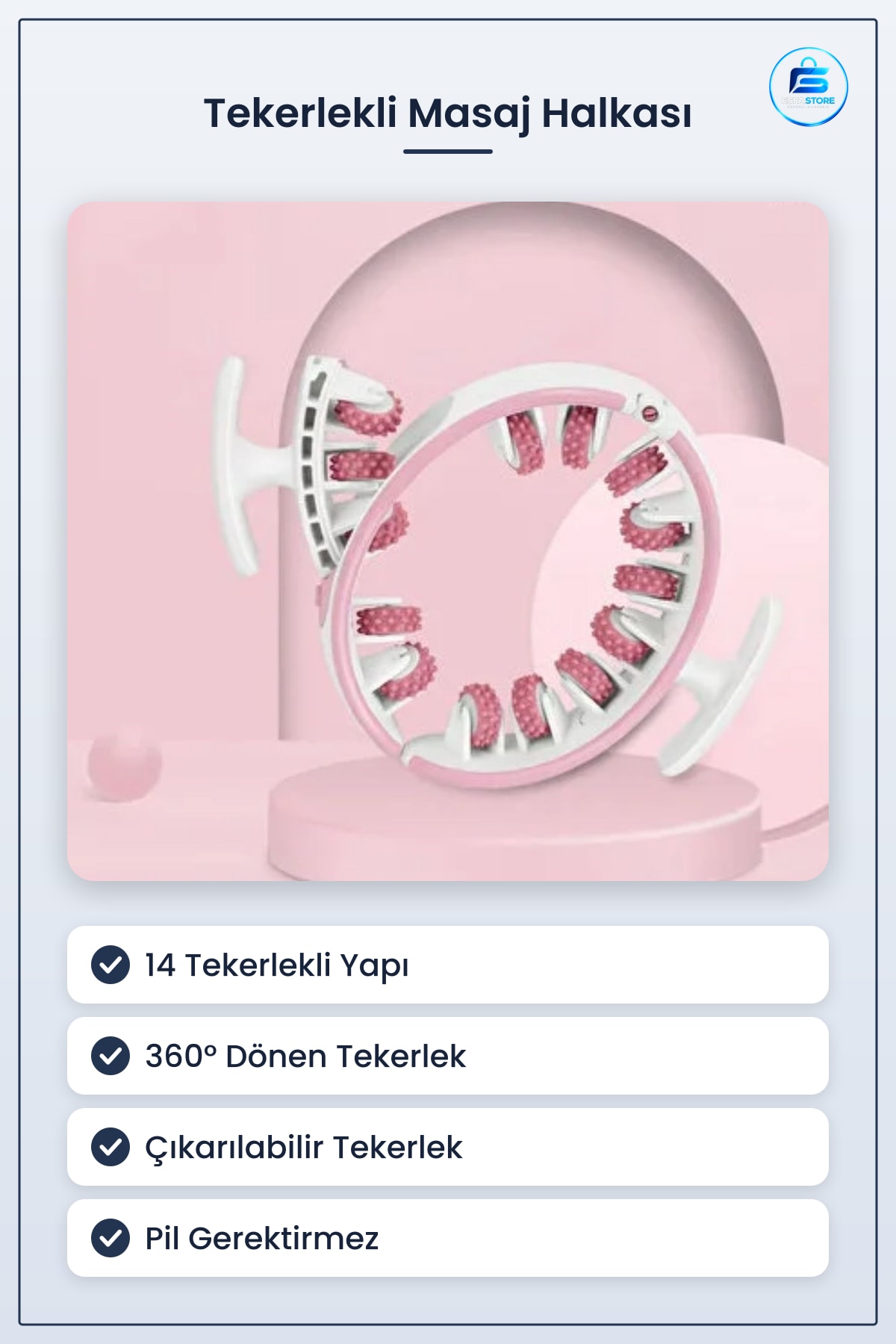 Selülit Karşıtı Tekerlekli Masaj Aleti Bacak Kol ve Karın İçin Sıkılaştırıcı Rulo Pratik Hediyelik