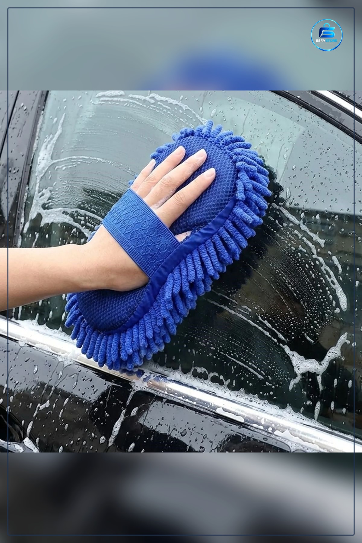 Mikrofiber Oto Yıkama Eldiveni Kalın Süngerli Araç Temizleme Bezi Ele Uyumlu Dayanıklı Pratik