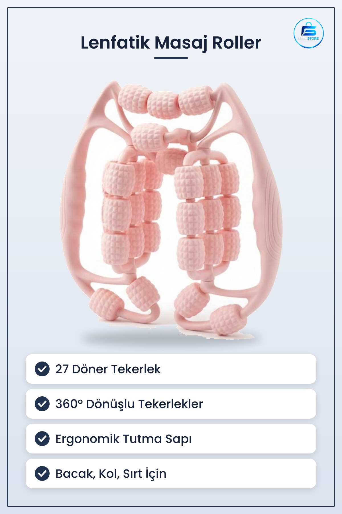 Lenfatik Masaj Roller Selülit Karşıtı Cilt Sıkılaştırıcı Bacak Kol Sırt Aleti Dayanıklı Hediyelik