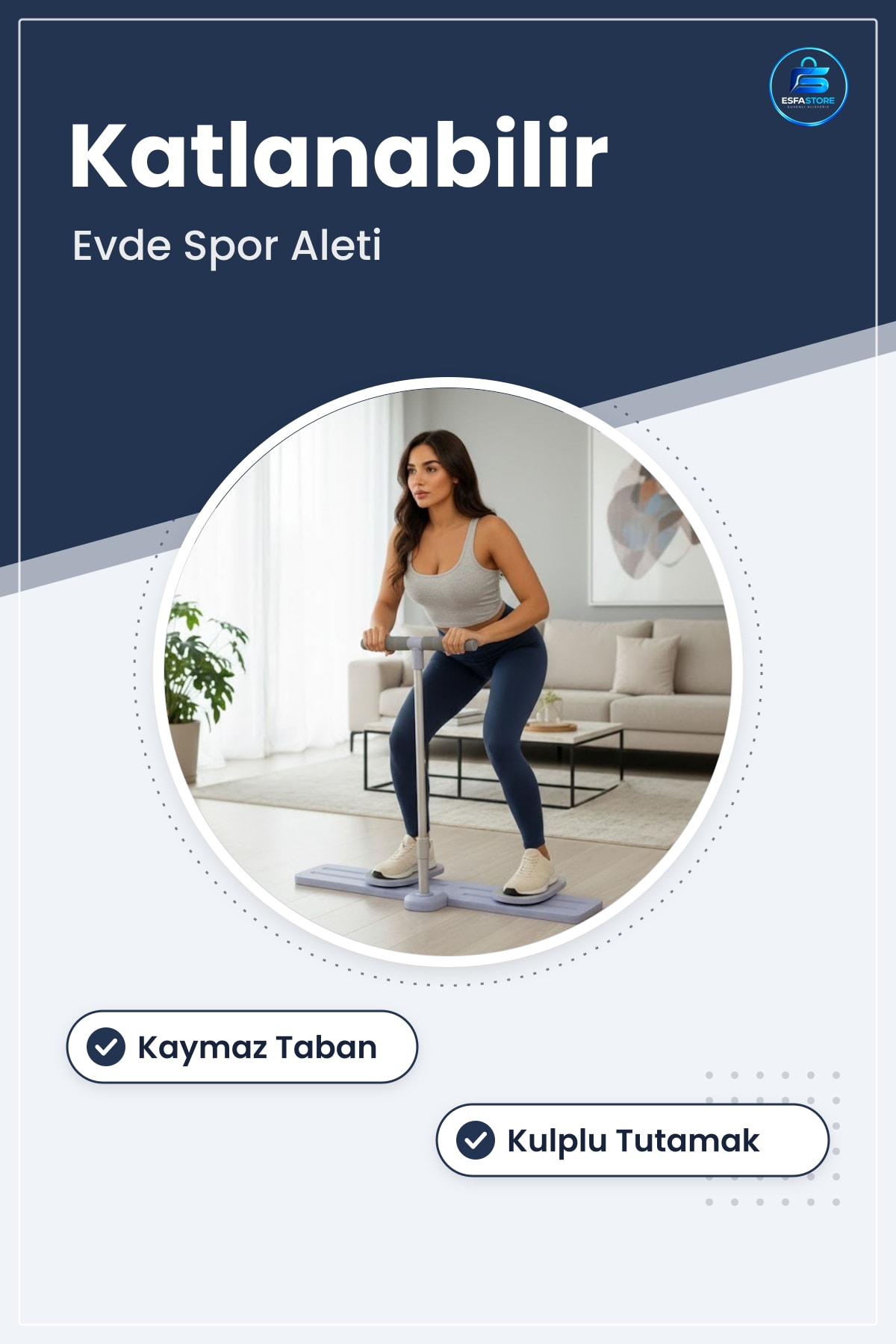 Katlanabilir Kardiyo Tahtası Bacak Kalça ve Core Güçlendirici Evde Spor Aleti Kullanışlı Pratik
