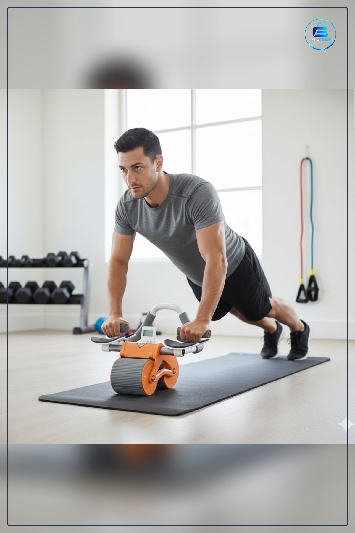 Karın Tekerleği Dijital Sayaçlı Çek Bırak Mekik Aleti Core Güçlendirici Evde Spor Ekipmanı Pratik
