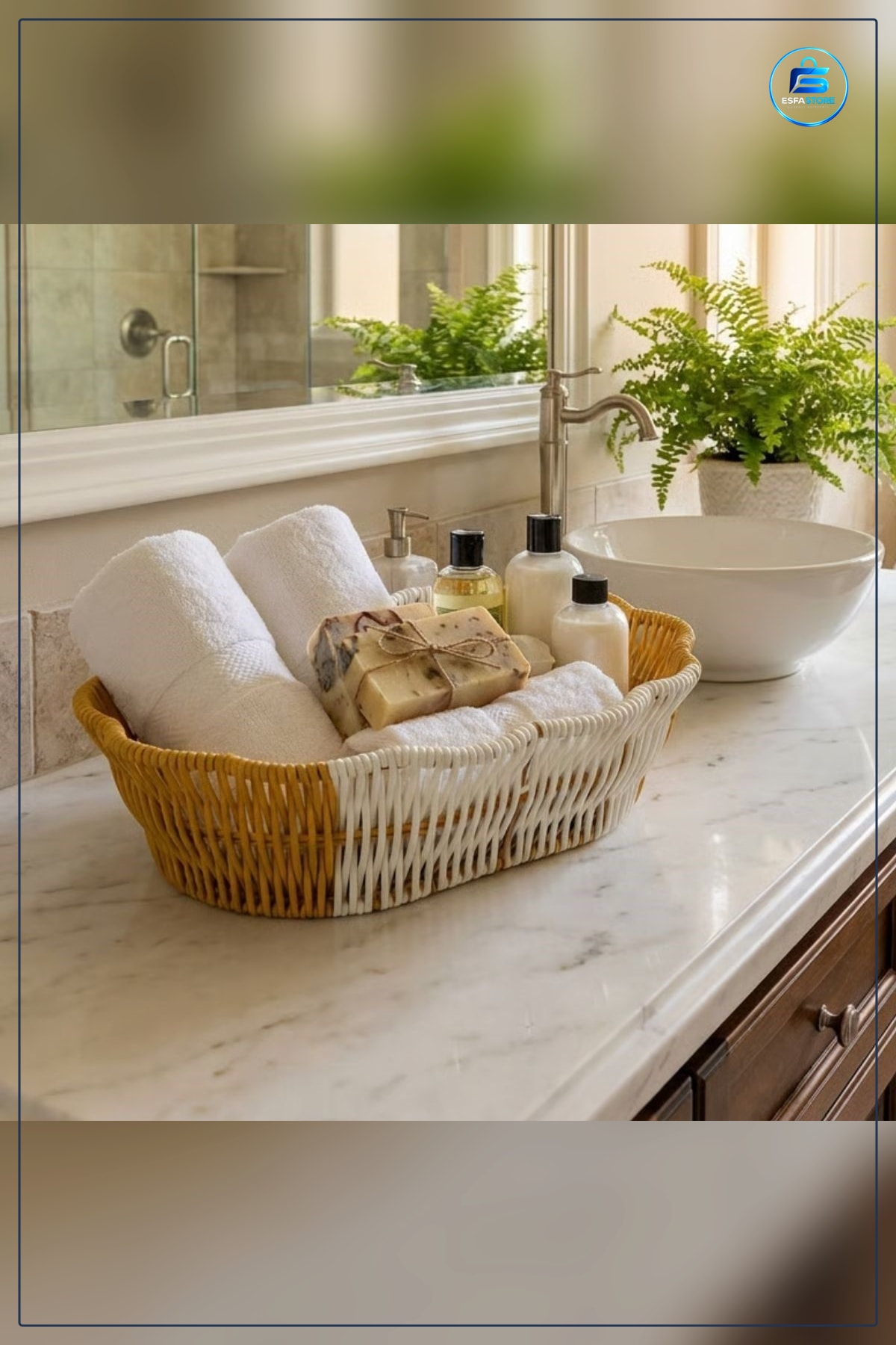Oval Plastik Rattan Ekmek ve Meyve Sepeti Banyo Mutfak Düzenleyici Yıkanabilir Tezgâh Üstü Organizer
