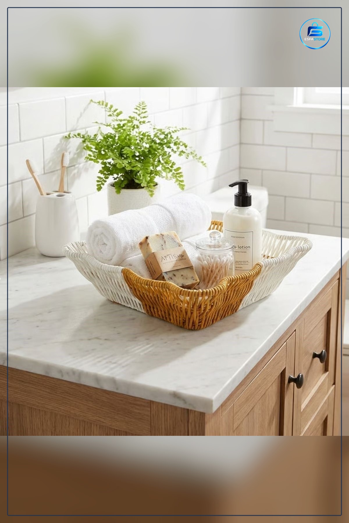 Kare Dalgalı Plastik Rattan Ekmek Meyve Sepeti Banyo Mutfak Düzenleyici Yıkanabilir Organizer