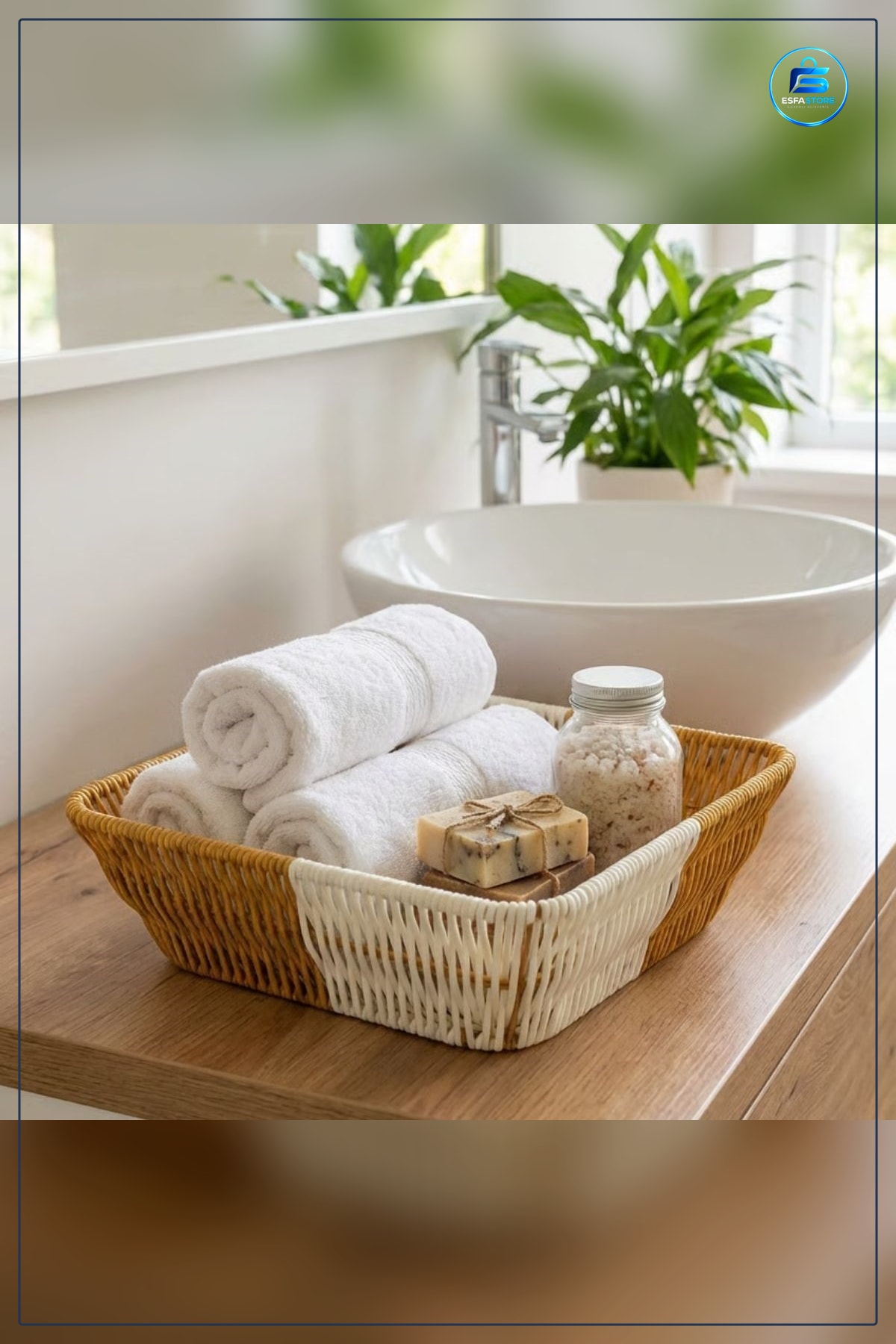 Kare Plastik Rattan Ekmek ve Meyve Sepeti Mutfak Banyo Düzenleyici Organizer Yıkanabilir Pratik