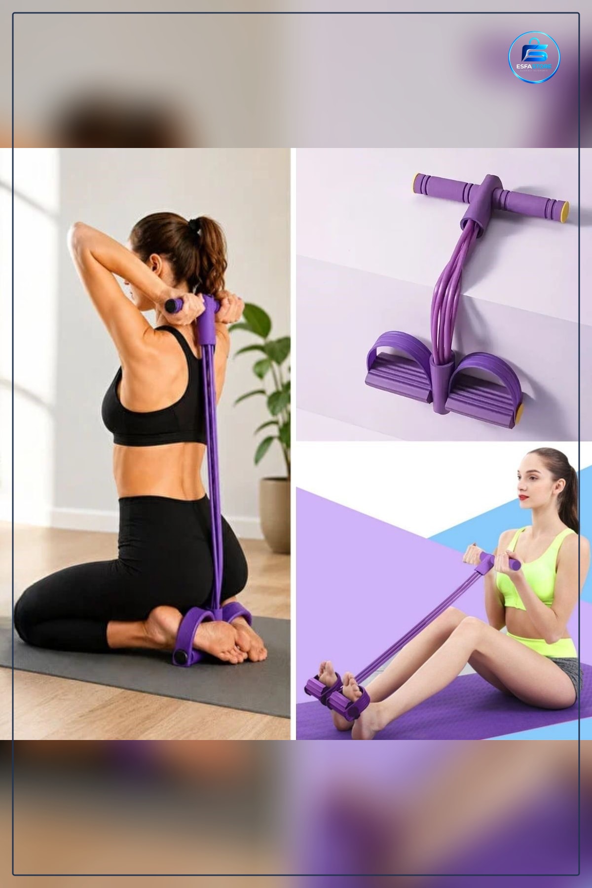 Jimnastik Aleti Body Trimmer Karın Kası Çalıştırıcı 6 Lastikli Elastik Yay 42 x 24 4 cm