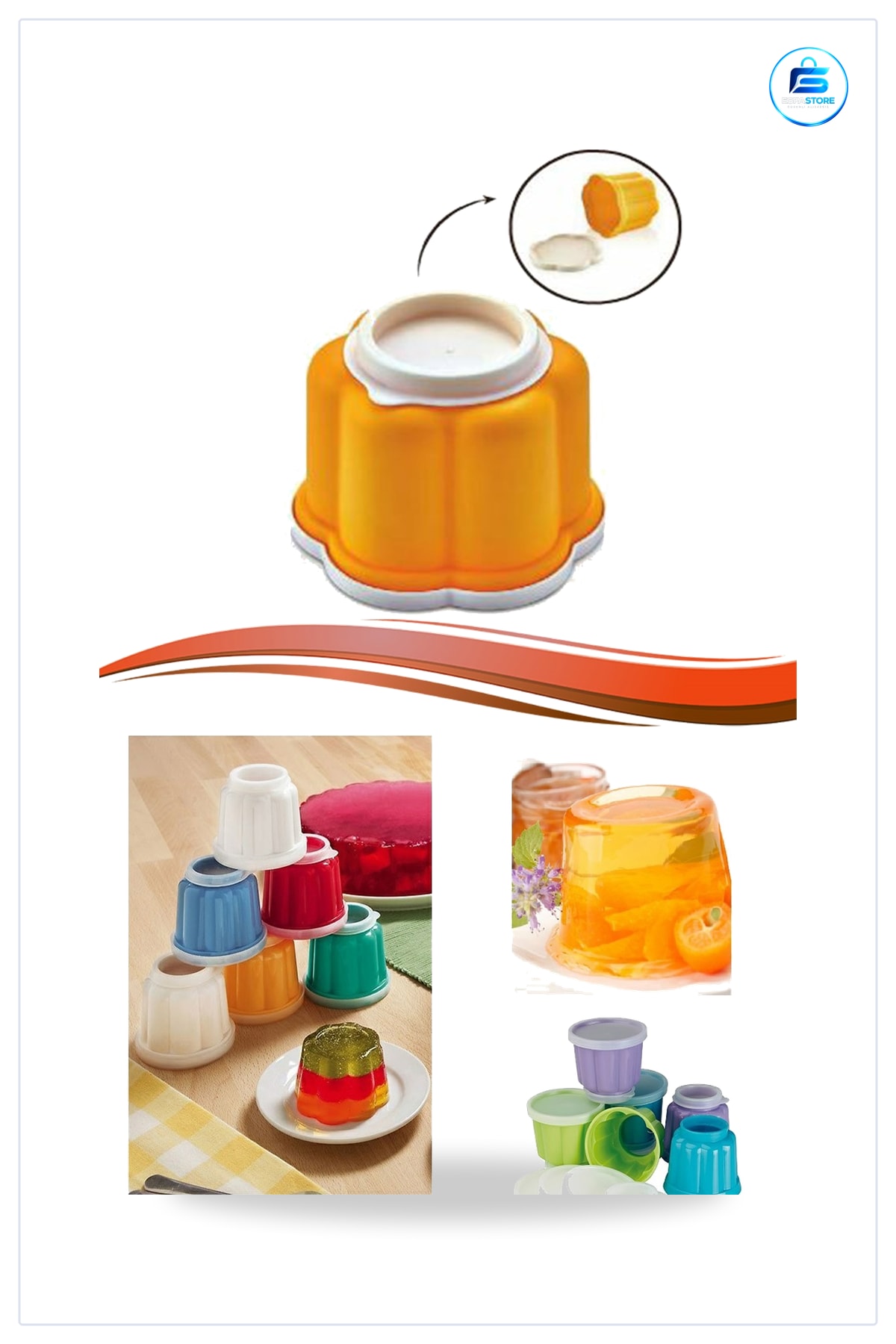 Jöle Kalıbı 2 Adet Çiçek Şekilli Plastik Muhallebi Şekillendirici Dekoratif Aparat