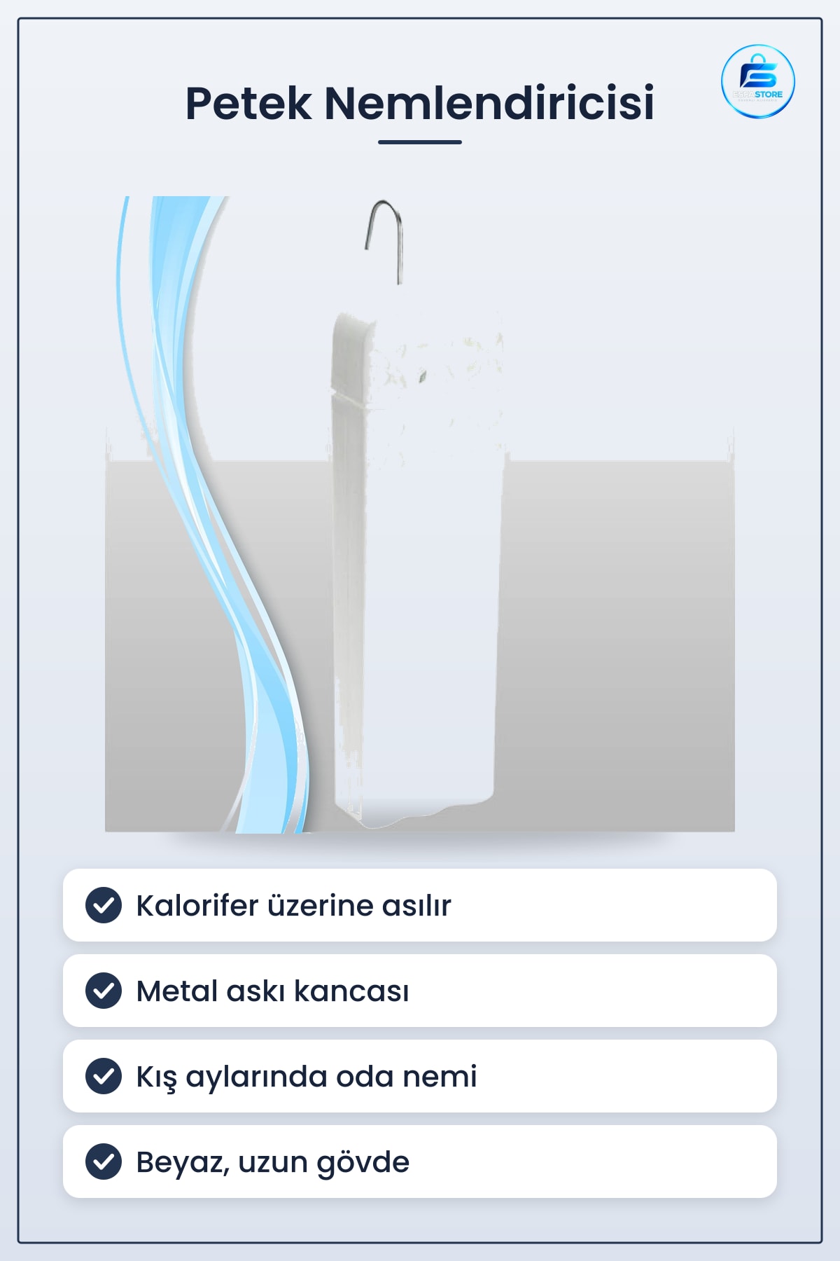 Kalorifer Radyatör Hava Nemlendiricisi Petek Suluğu Kış Aylarında Kuruyan Ortama Karşı Pratik