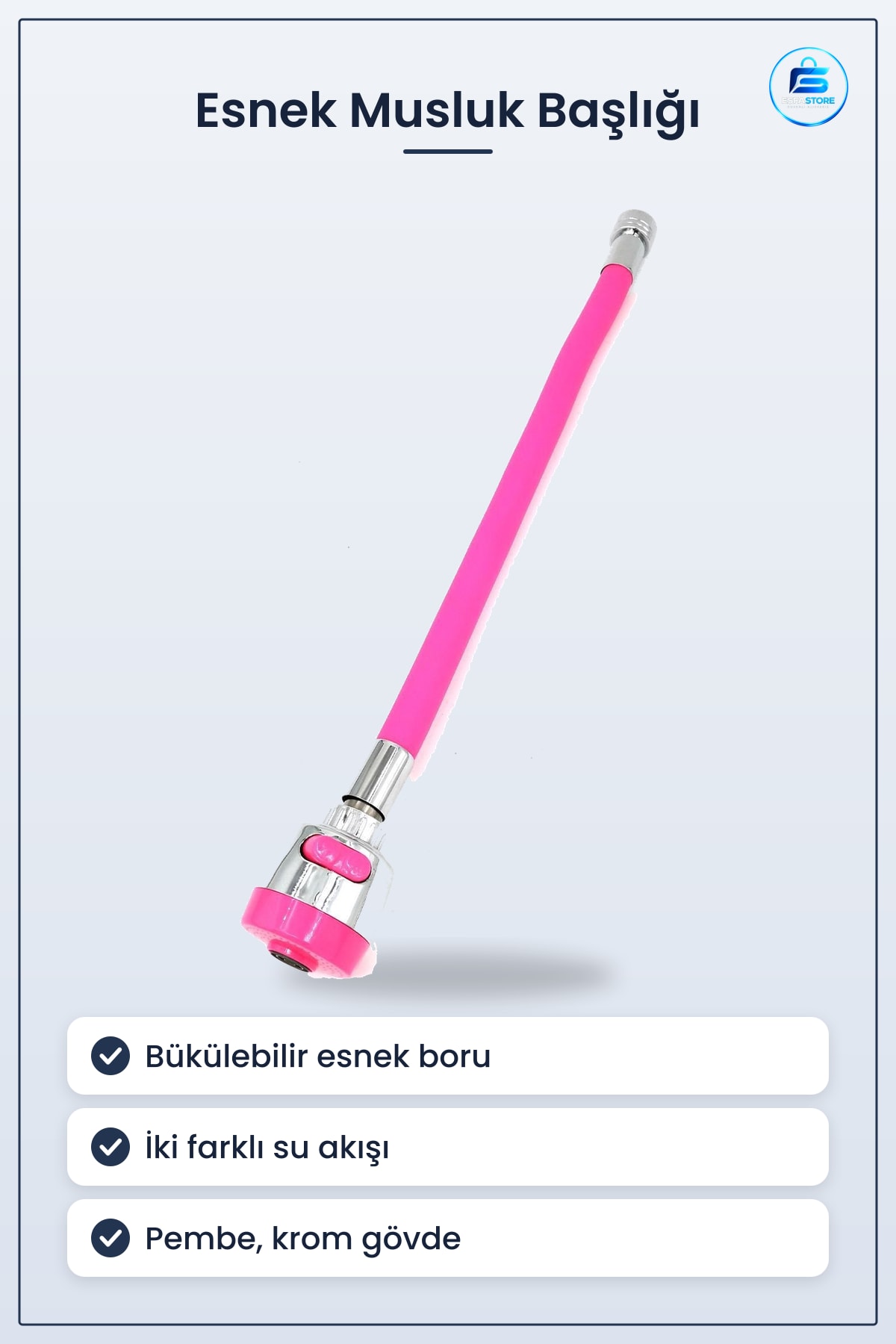 Mutfak Lavabo Ucu Bükülebilir Oynar Başlıklı Tasarruflu Çift Fonksiyonlu Kubar Boru Pratik