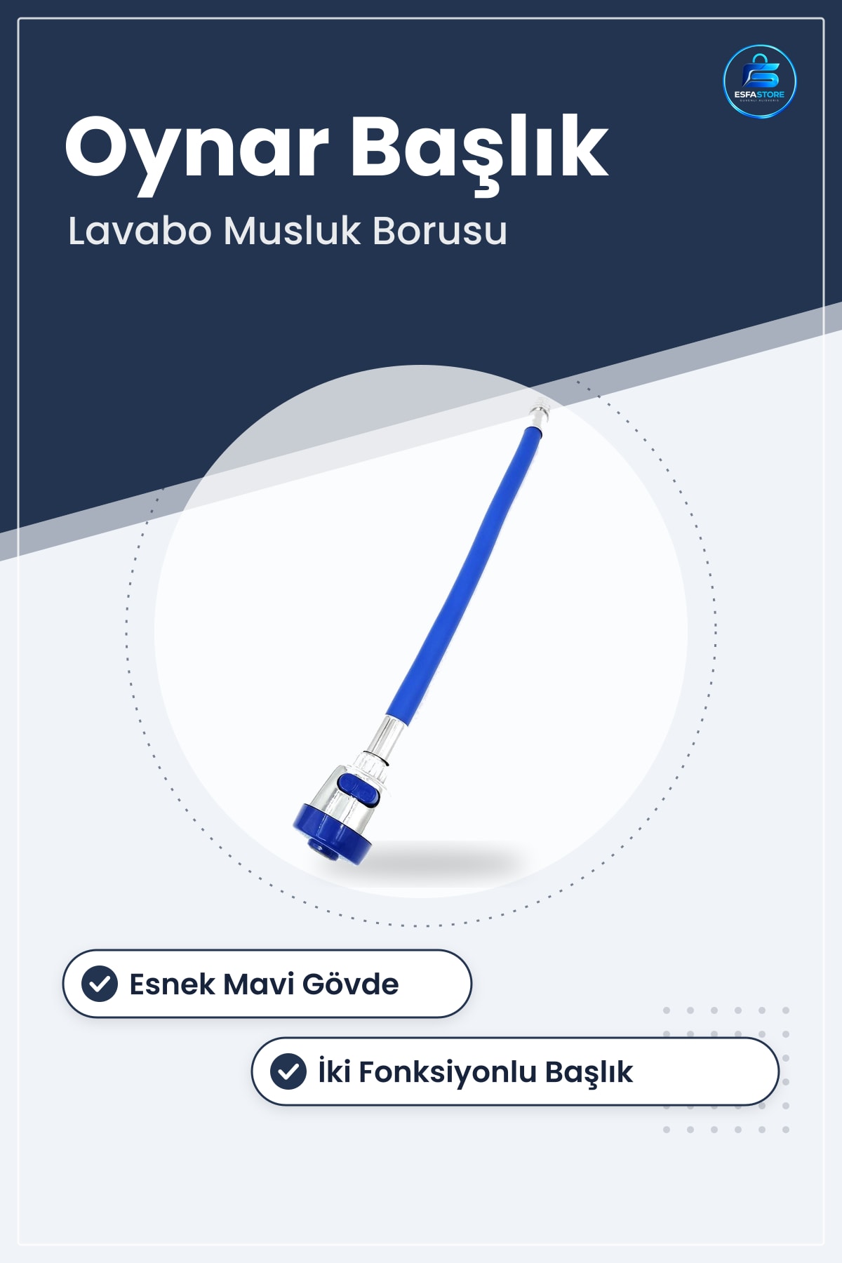 Bükülebilir Tasarruflu Oynar Başlıklı Lavabo Musluk Başlığı Uzatma Borusu Pratik Mutfak Banyo
